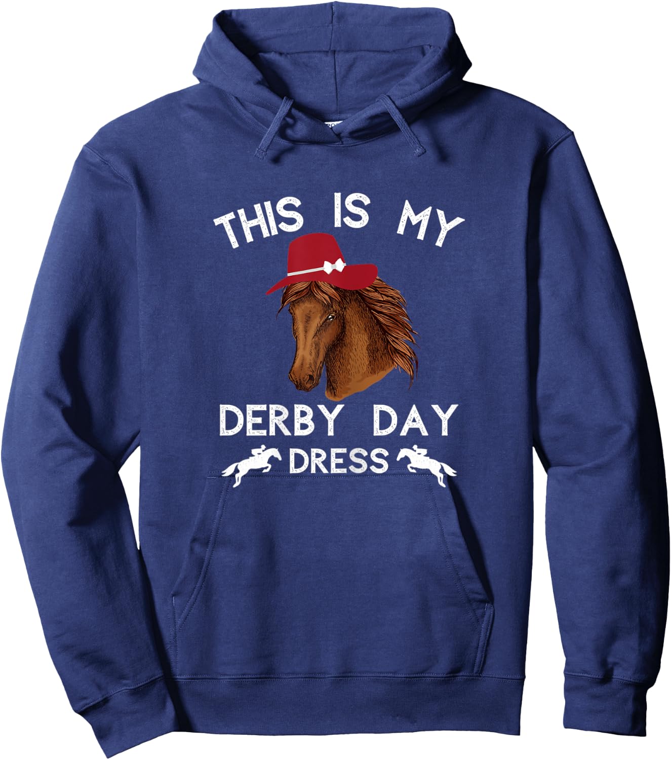 Funny Derby Day 2022 Horse Racing This Is My Derby Day Dress Hoodie - Hoodie | Navy
