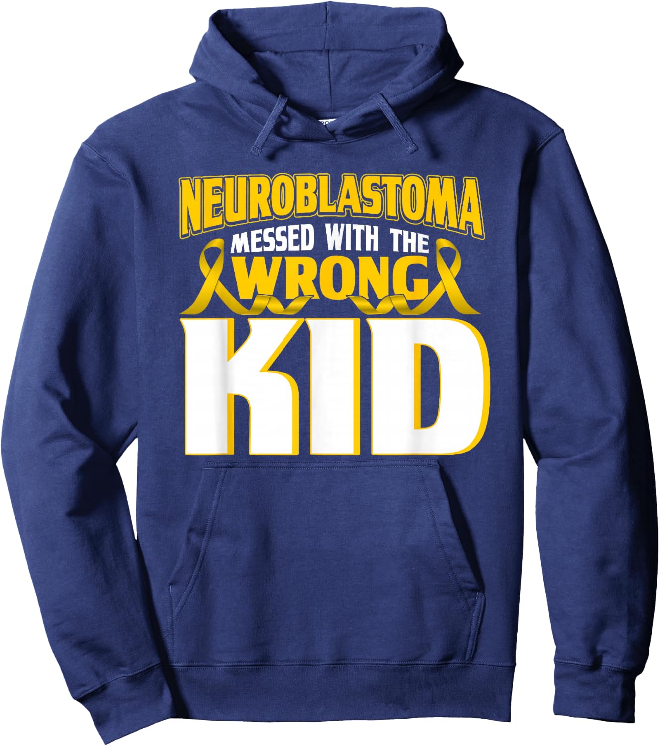 Neuroblastoma with the wrong child Yellow Band Hoodie - Hoodie | Navy