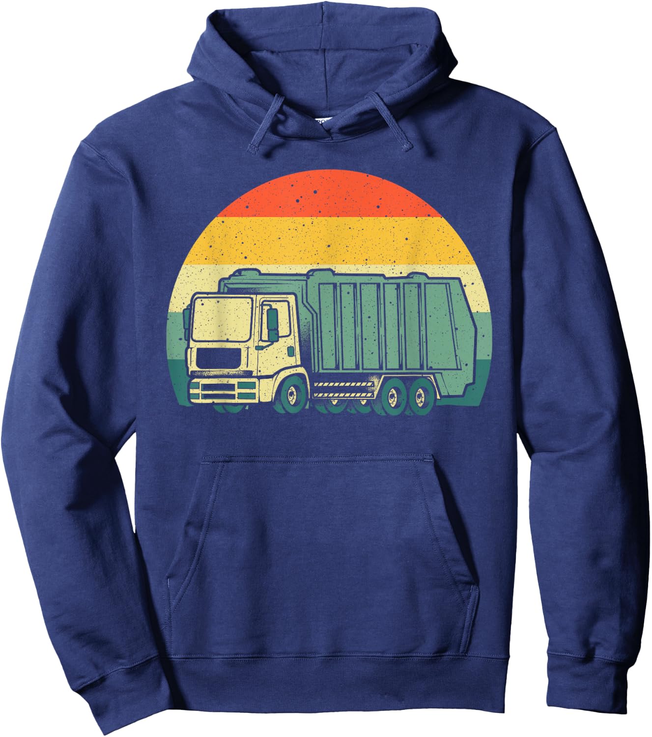 Funny Garbage Truck Design For Kids Men Women Trash Truck Hoodie - Hoodie | Navy