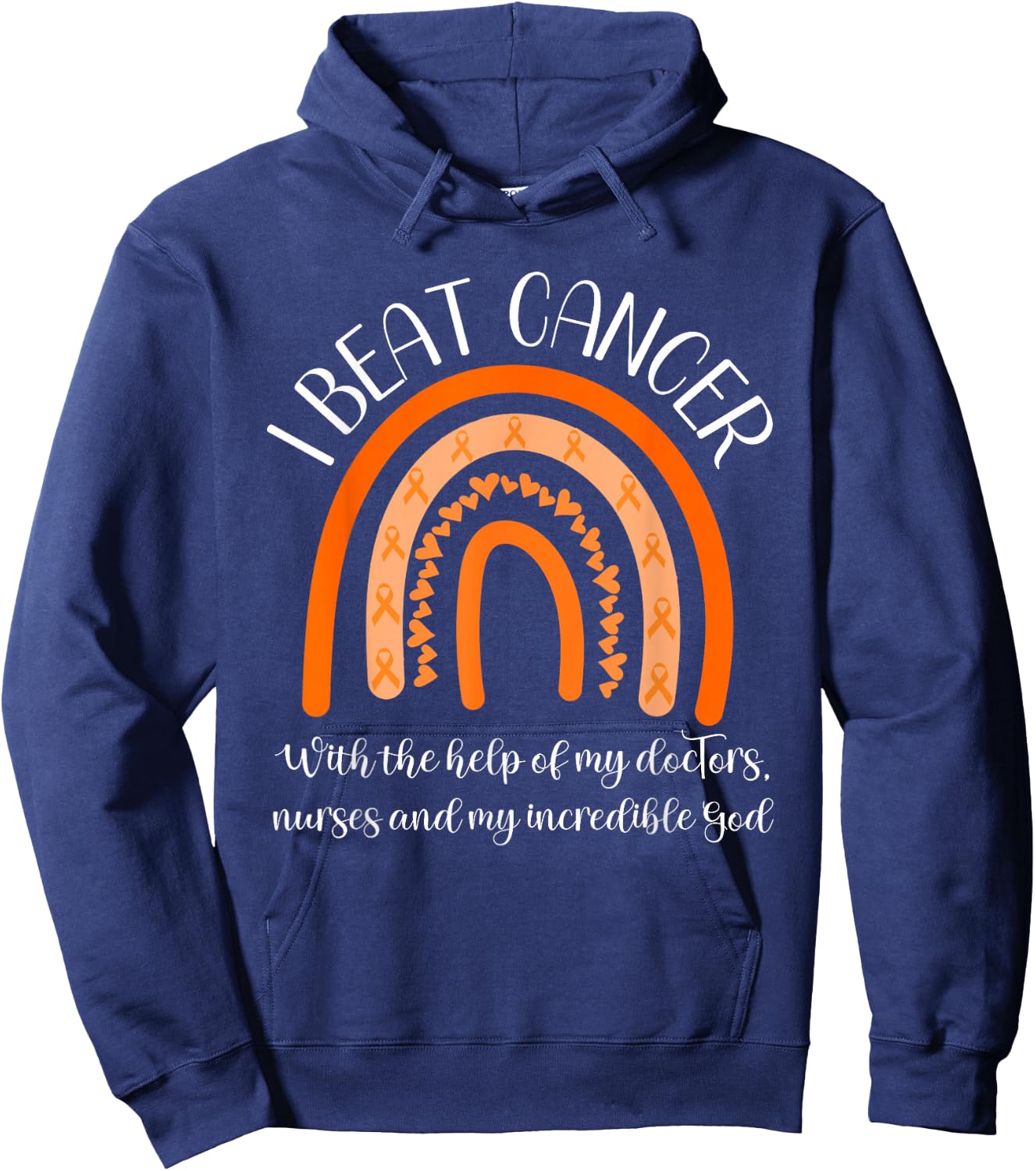 Leukemia Cancer Survivor End Chemo I Beat Cancer Awareness Hoodie - Hoodie | Navy