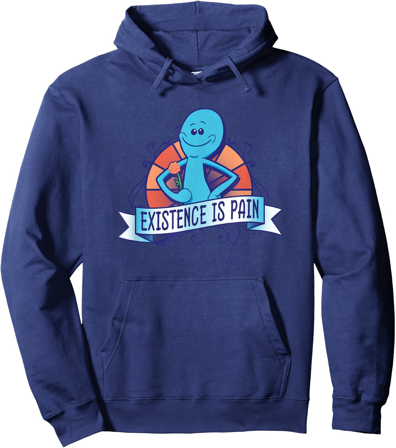 Rick and Morty Existence is Pain Hoodie - Hoodie | Navy