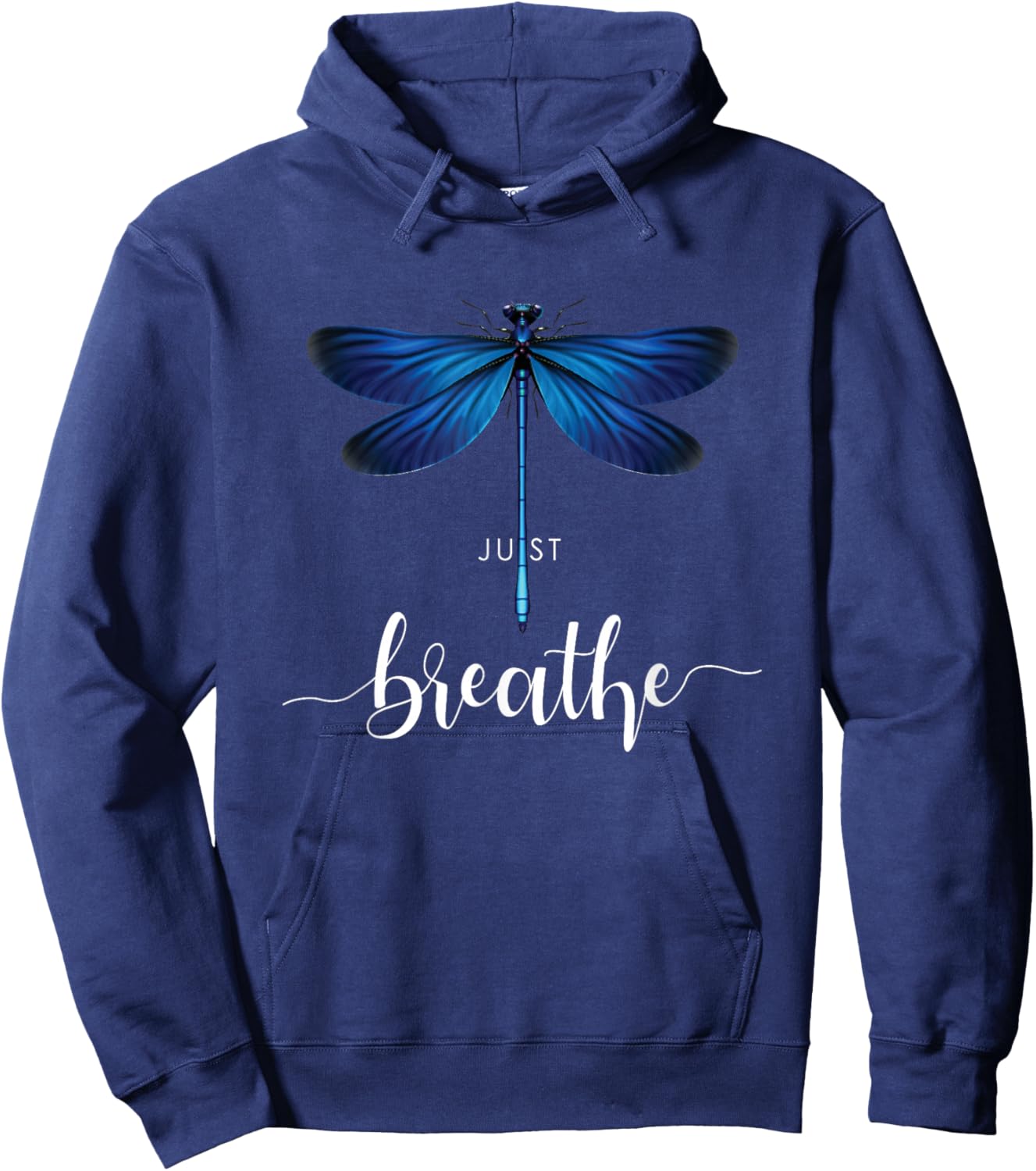 Just Dragonfly Tattoo Motif Summer Breathe Meditation Yoga Sweet Hoodie - Hoodie | Navy