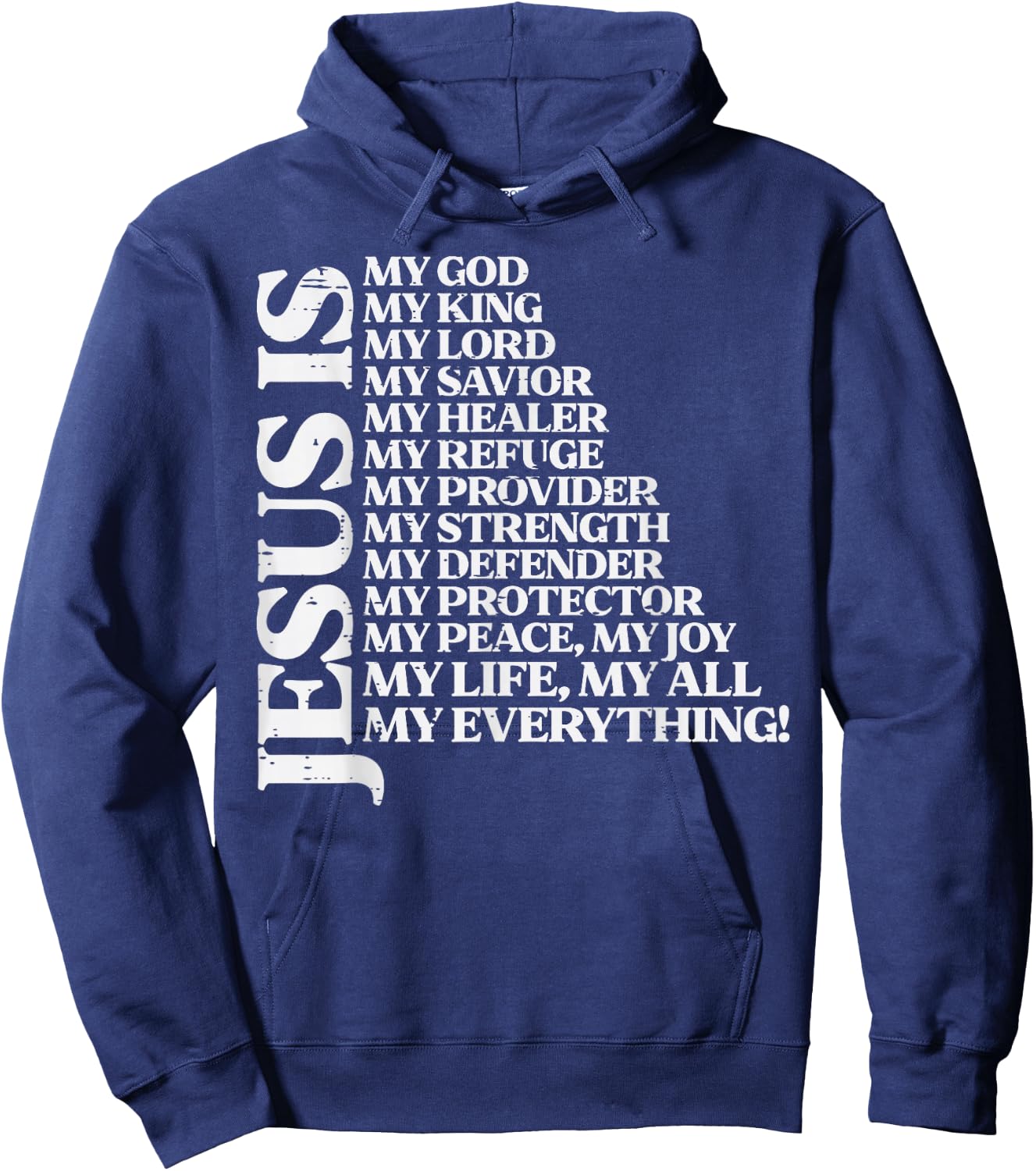 Jesus My God King Lord Religious Christian Men Women Kids Hoodie - Hoodie | Navy