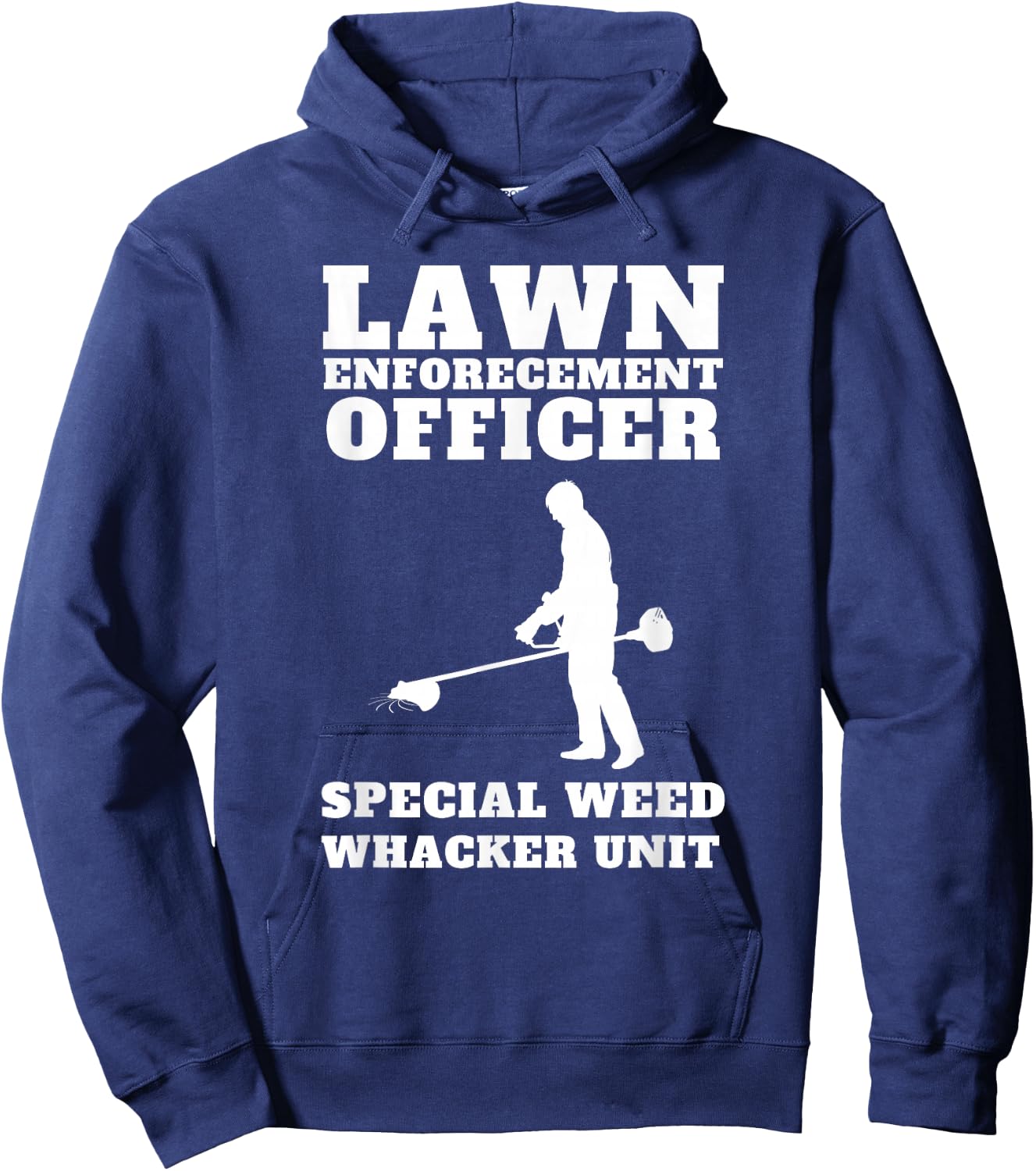 Funny Lawn Care officer weed whacker unit Men's Hoodie - Hoodie | Navy