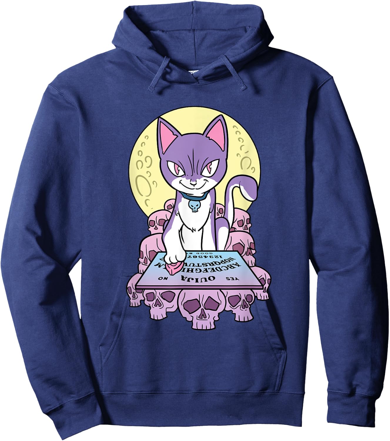 Pastel Goth Cat Ouija Board Voodoo Hoodie - Hoodie | Navy