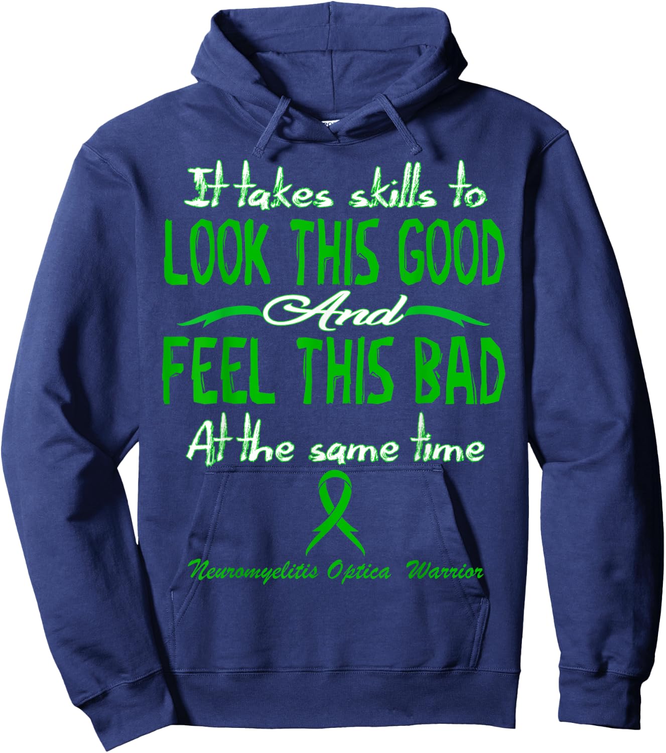 neuromyelitis optica Awareness Hoodie - Hoodie | Navy