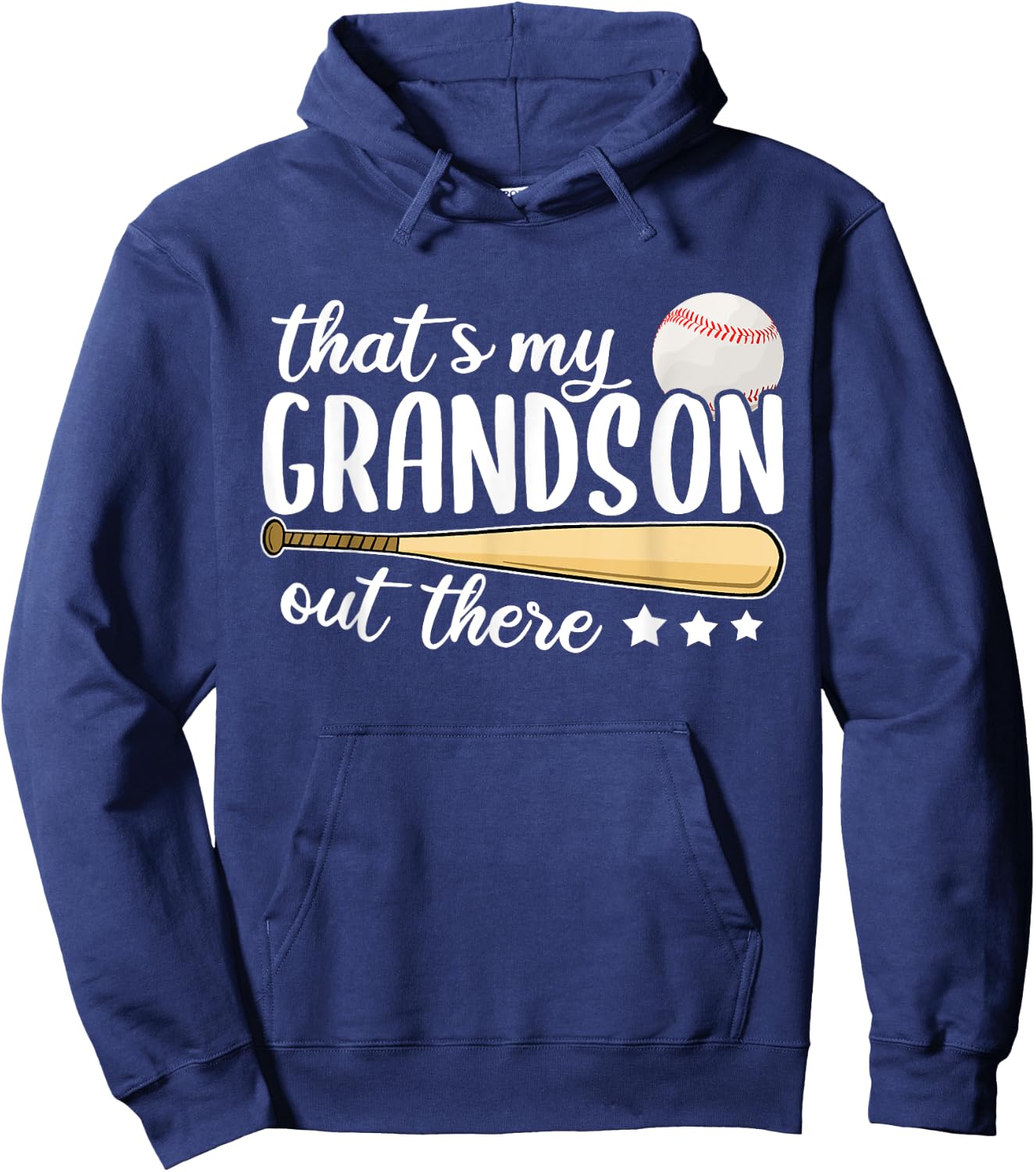Funny Baseball Grandma That's My Grandson Out There Baseball Hoodie - Hoodie | Navy