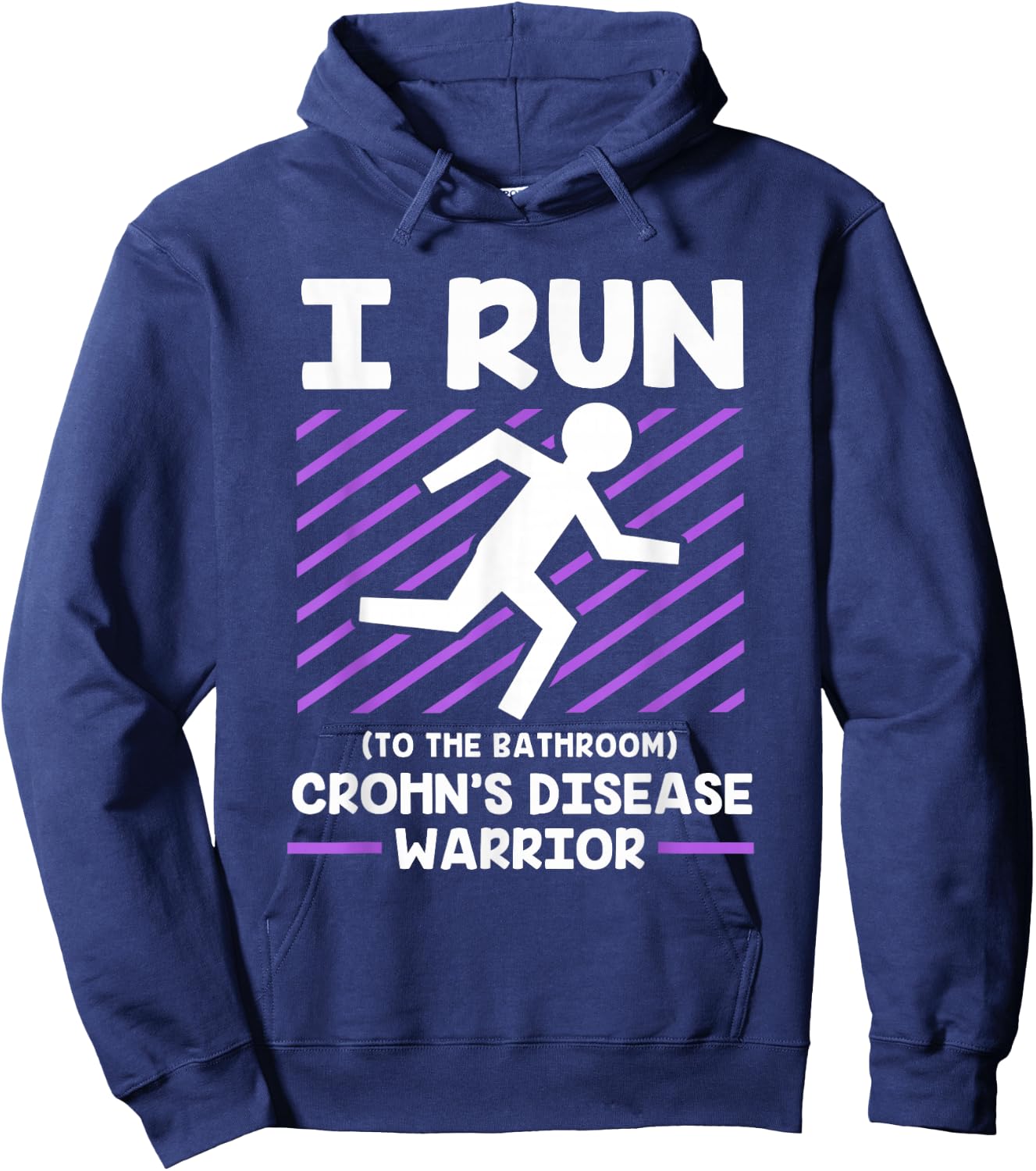 IBD Crohns Disease Awareness Funny Crohns Warrior Hoodie - Hoodie | Navy