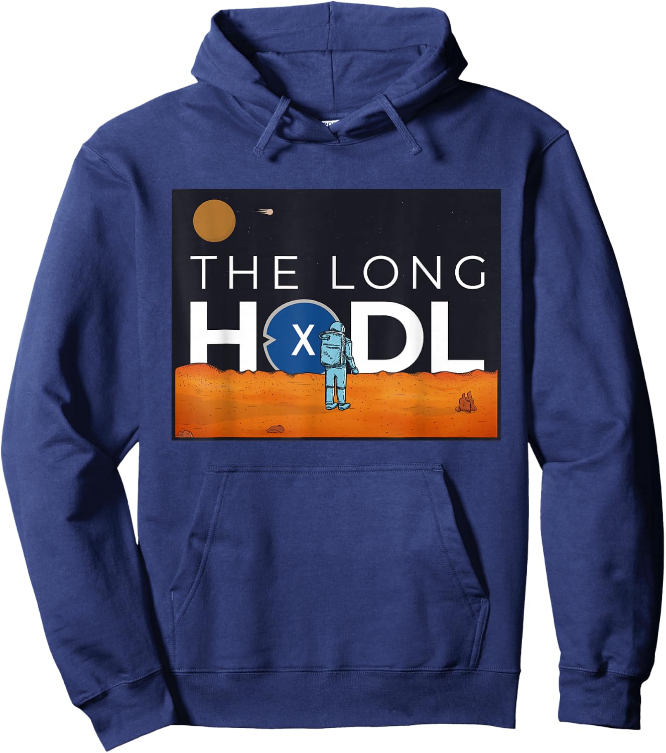 The Long Hodl, XDC To The Moon Crypto Gift Bear Market Hoodie - Hoodie | Navy