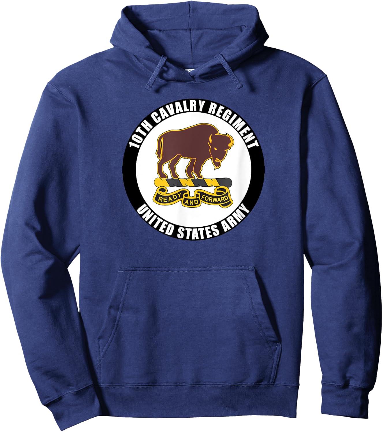 10th Cavalry Regiment United States Army Veteran Military Hoodie - Hoodie | Navy