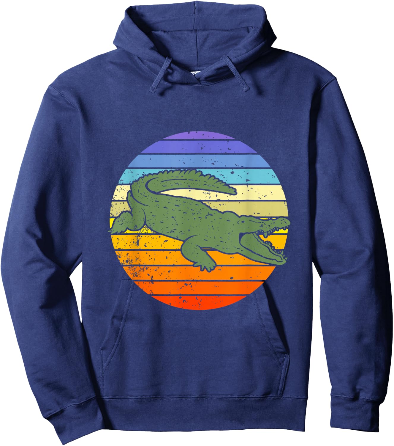 Retro Crocodile Hoodie - Hoodie | Navy