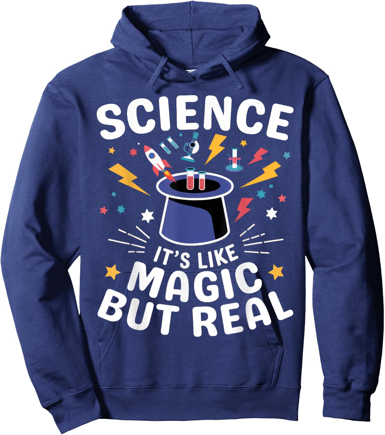 Science It's Like Magic But Real Scientist Teachers Nerdy Hoodie - Hoodie | Navy