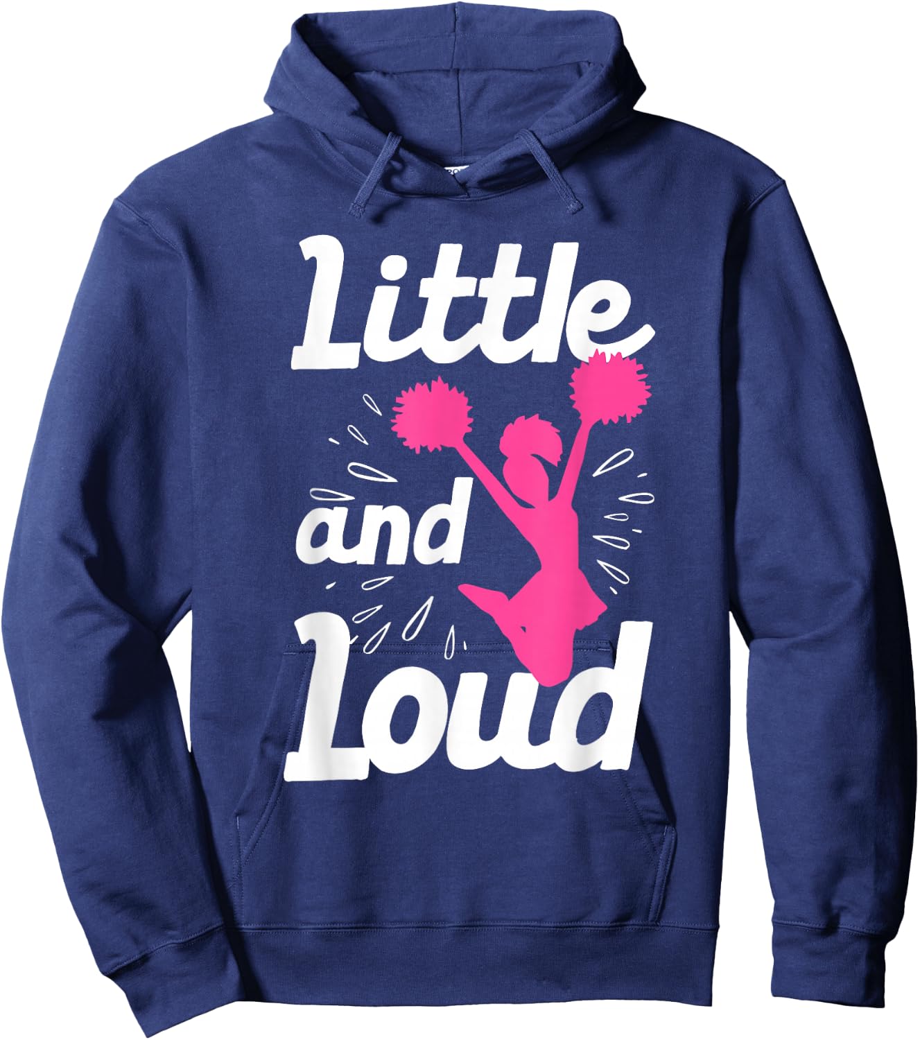 Cool Cheerleader Art Teens Girls Cheerleading Cheer Gymnast Small Hoodie - Hoodie | Navy