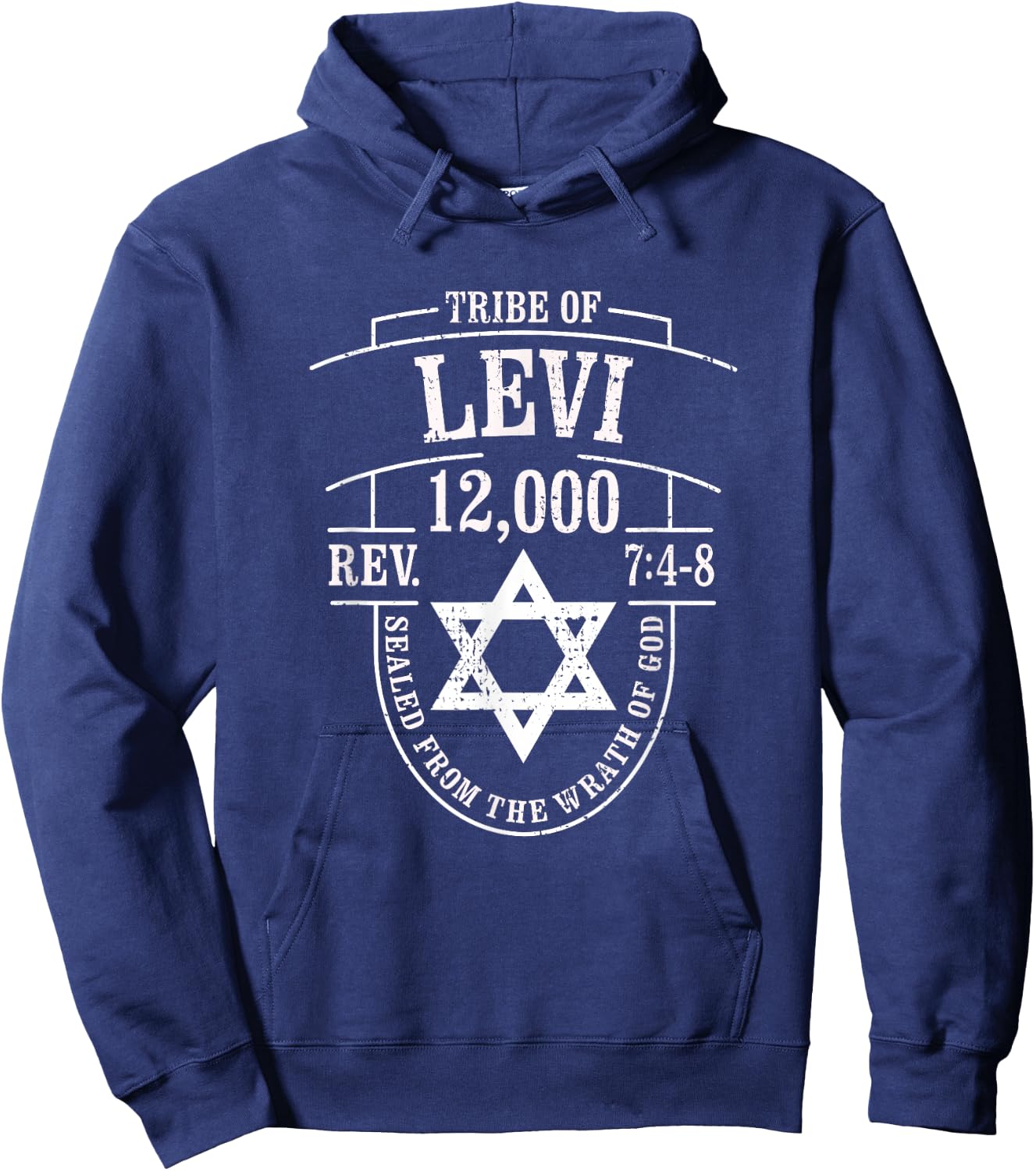 Revelation 7:4-8 / Tribe of Levi / 12,000 Saved Hoodie - Hoodie | Navy