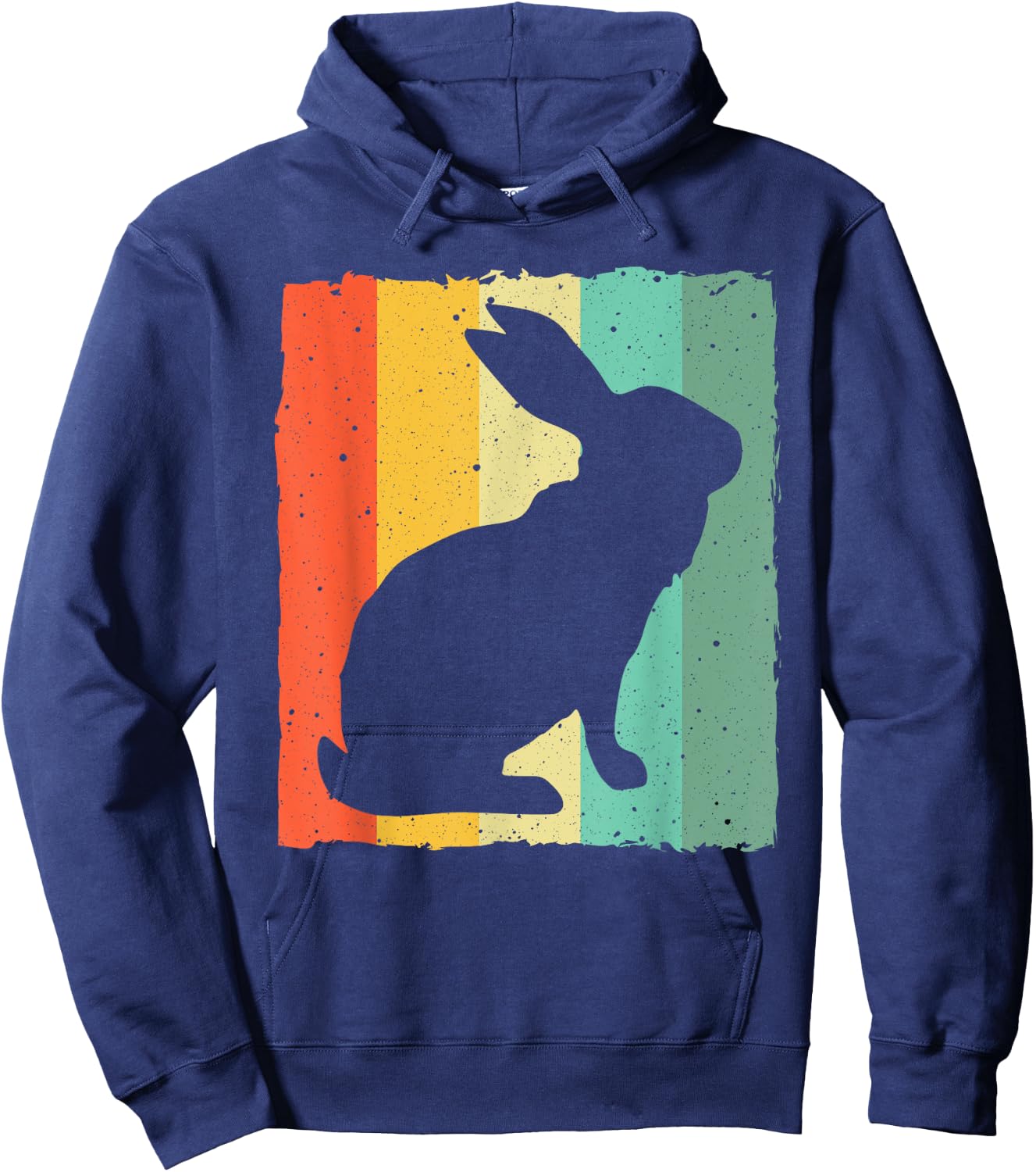 Funny Vintage Rabbit Designs For Kids Men Women Hare Pet Hoodie - Hoodie | Navy
