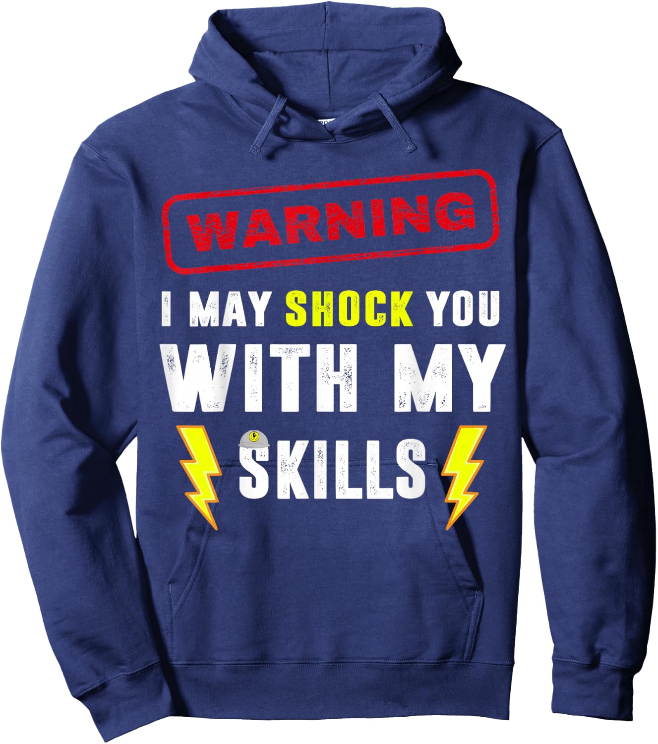 Electrician Jokes Funny Electrical Humor Sarcastic Meme Hoodie - Hoodie | Navy