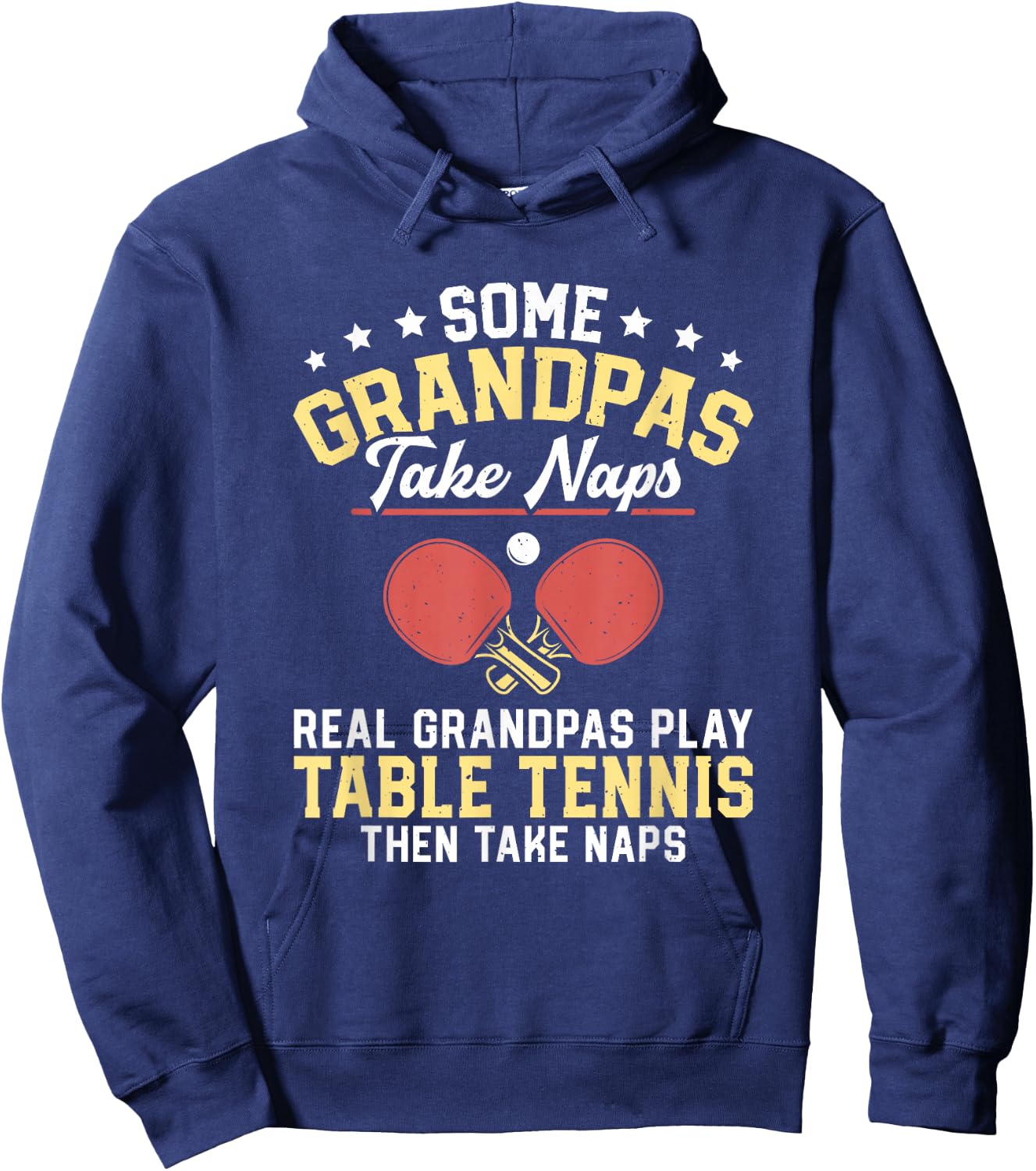 Funny Table Tennis Grandpa Ping Pong Hoodie - Hoodie | Navy