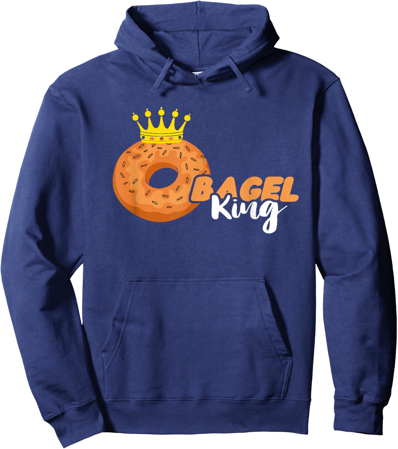 Bagel King Crown Bagel Lover Baking Bagels Dough Baker Hoodie - Hoodie | Navy