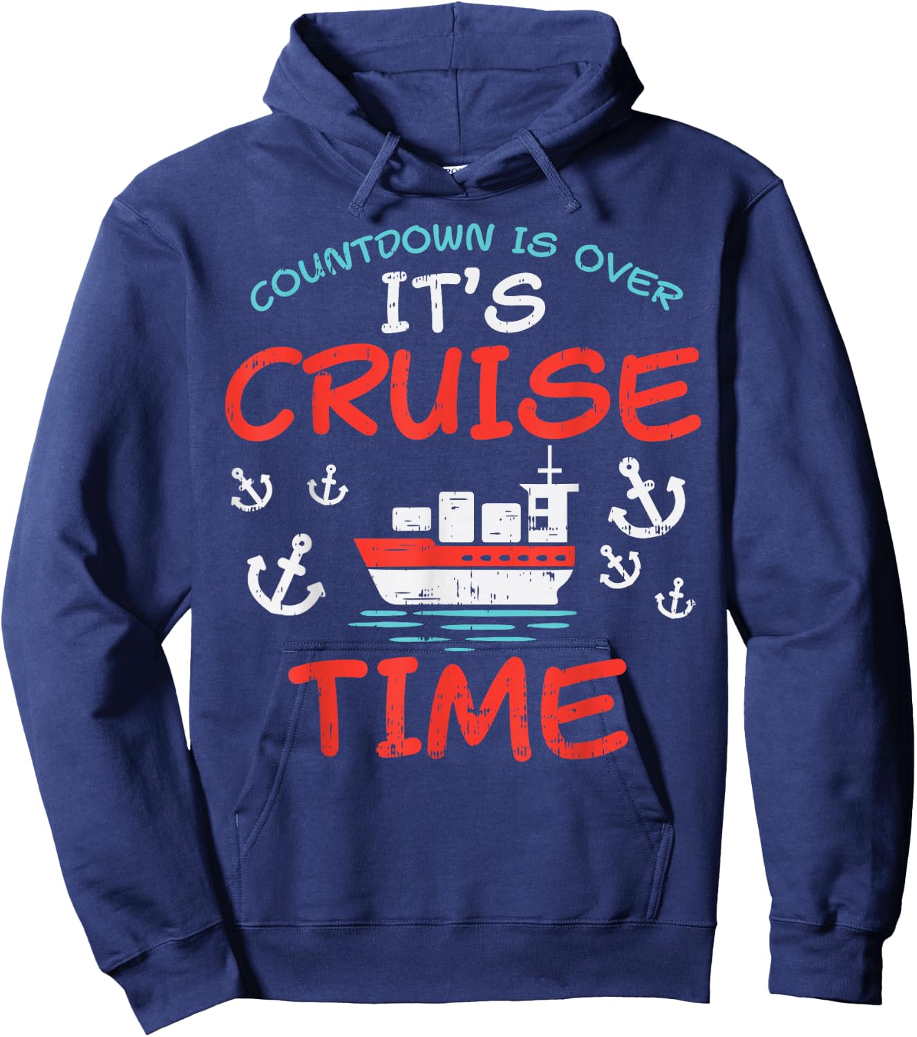 Countdown Over Cruise Time Ship Vacation Trip Cruising Gift Hoodie - Hoodie | Navy