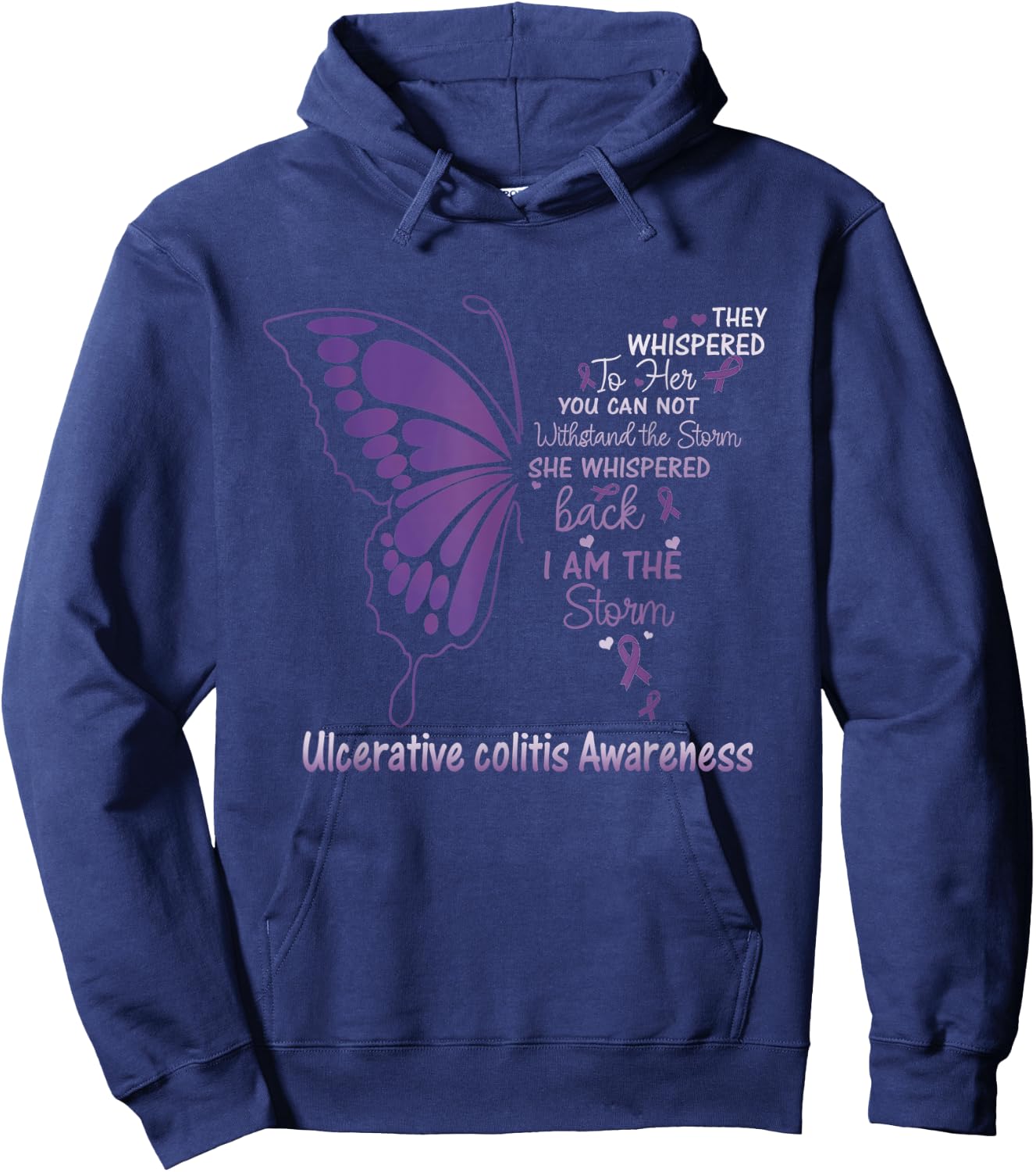 Ulcerative Colitis I am the Storm Hoodie - Hoodie | Navy