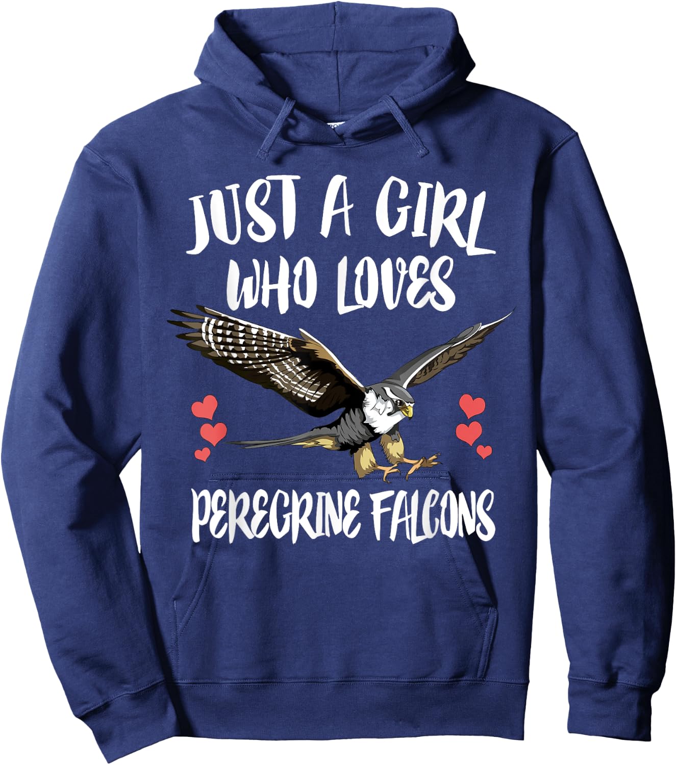 Just A Girl Who Loves Peregrine Falcons Birds Hoodie - Hoodie | Navy