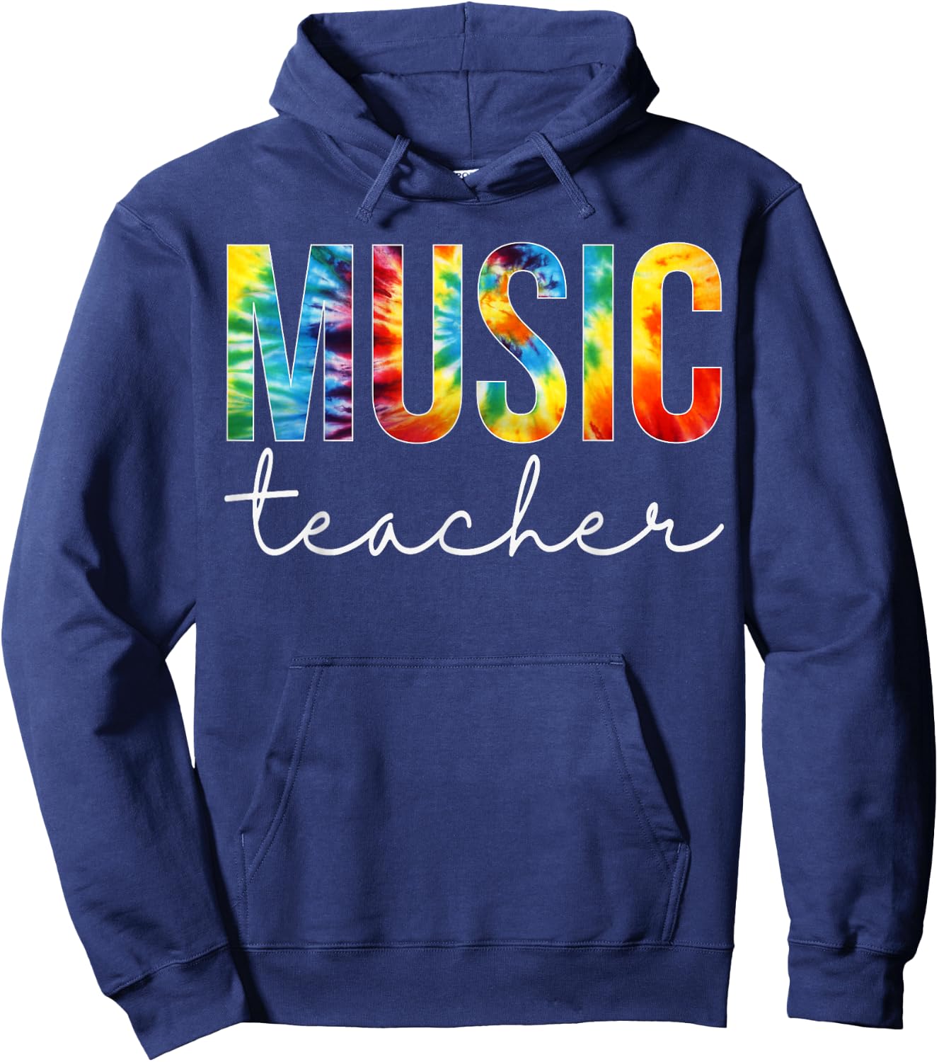 Music Teacher Tie Dye Appreciation Day Hello Back To School Men Women Hoodie - Hoodie | Navy
