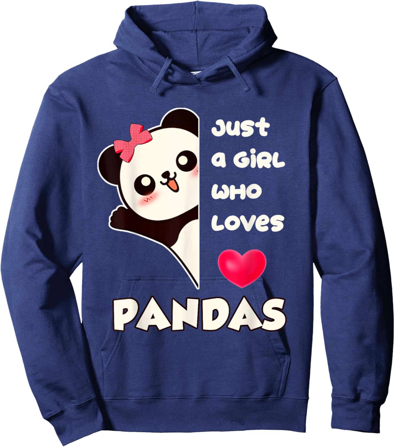 Just a Girl Who Loves Pandas Hoodie - Hoodie | Navy