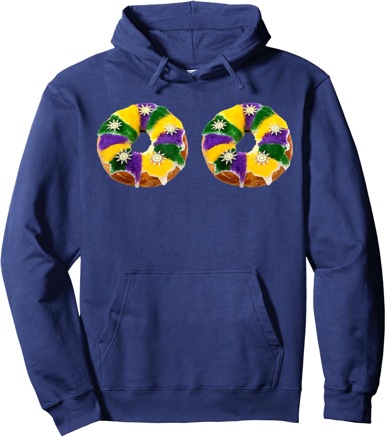 Mardi Gras Shirts 2022 Women King Cake Lovers Hoodie - Hoodie | Navy
