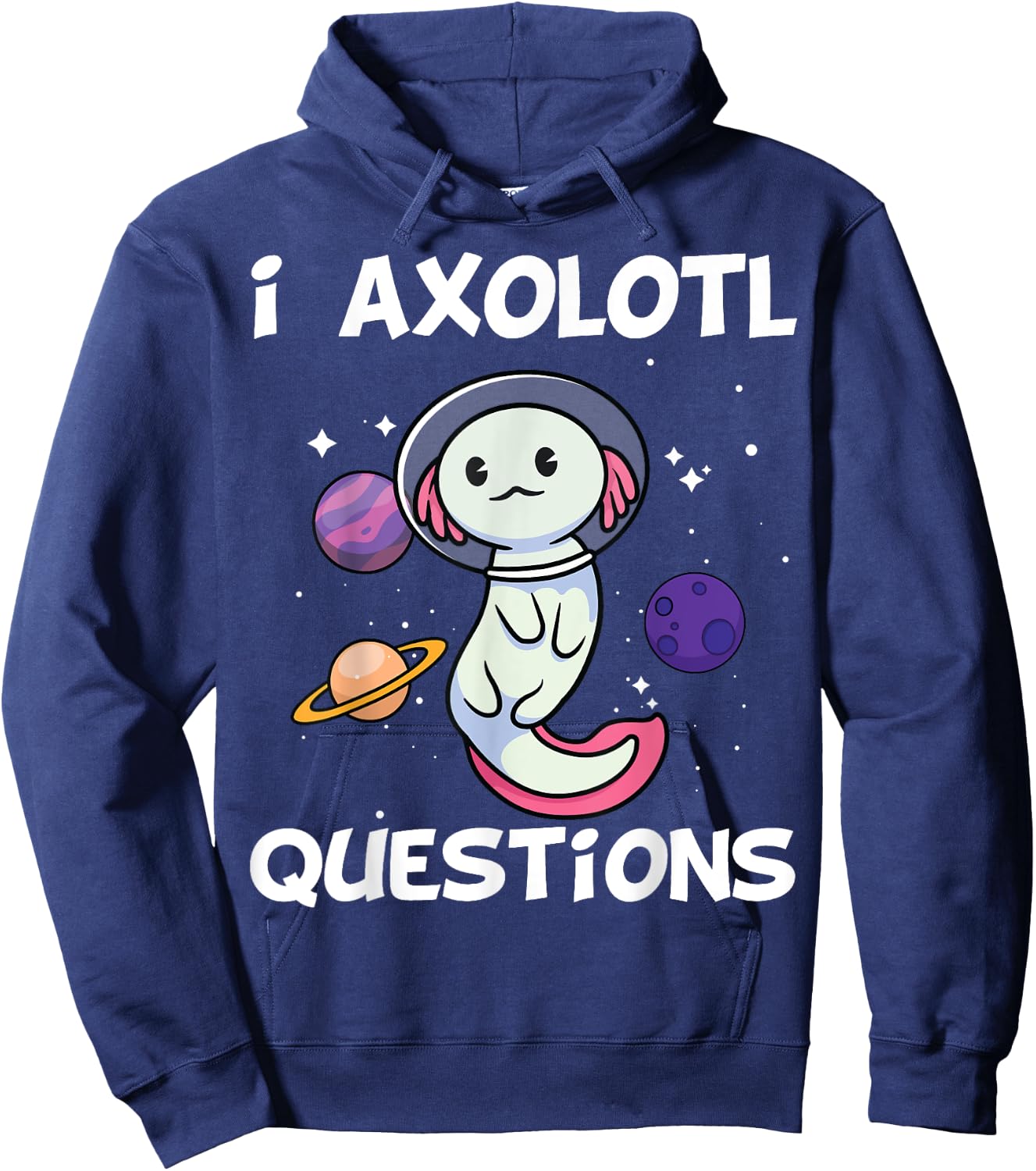 I Axolotl Questions Shirt Kids Axolotl Onesie Costume Funny Hoodie - Hoodie | Navy