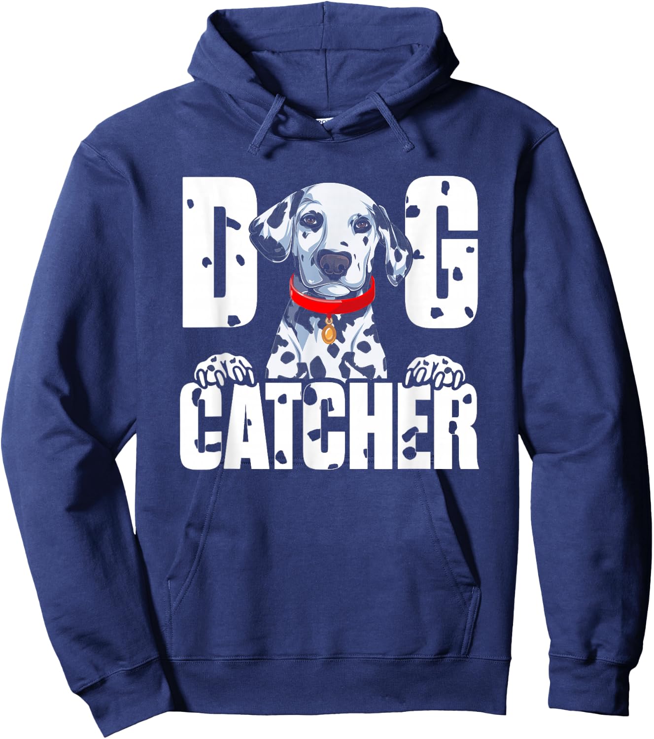 Soft Dog Catcher Costume Dalmatian Easy Family Costume Hoodie - Hoodie | Navy