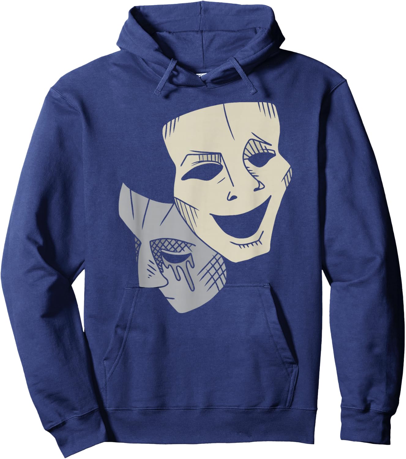 Comedy Tragedy Masks Theater Drama Club Matching Gift Coach Hoodie - Hoodie | Navy