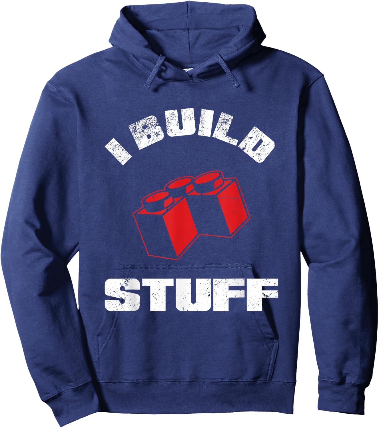 Build Stuff Big Building Blocks Master Builder Engineer Toys Hoodie - Hoodie | Navy