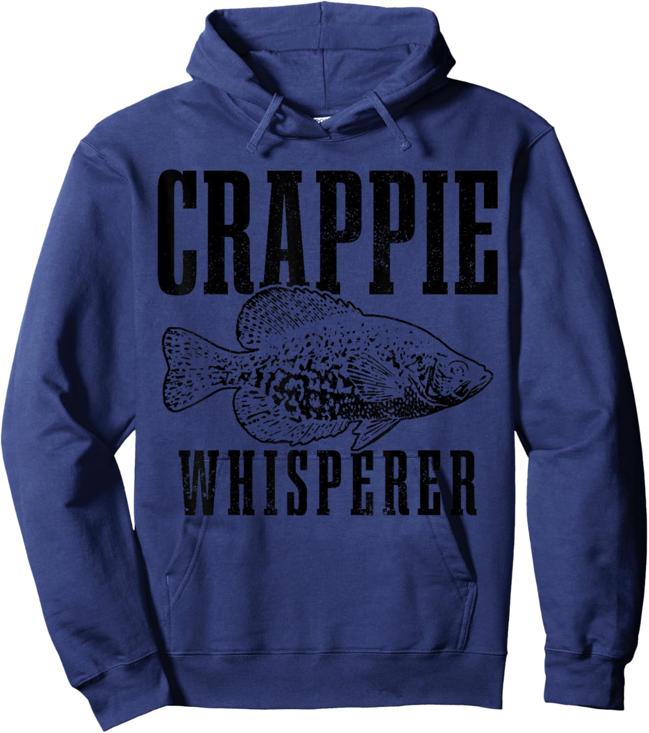 Crappie Whisperer Funny Vintage Crappie Fishing Fisherman Hoodie - Hoodie | Navy
