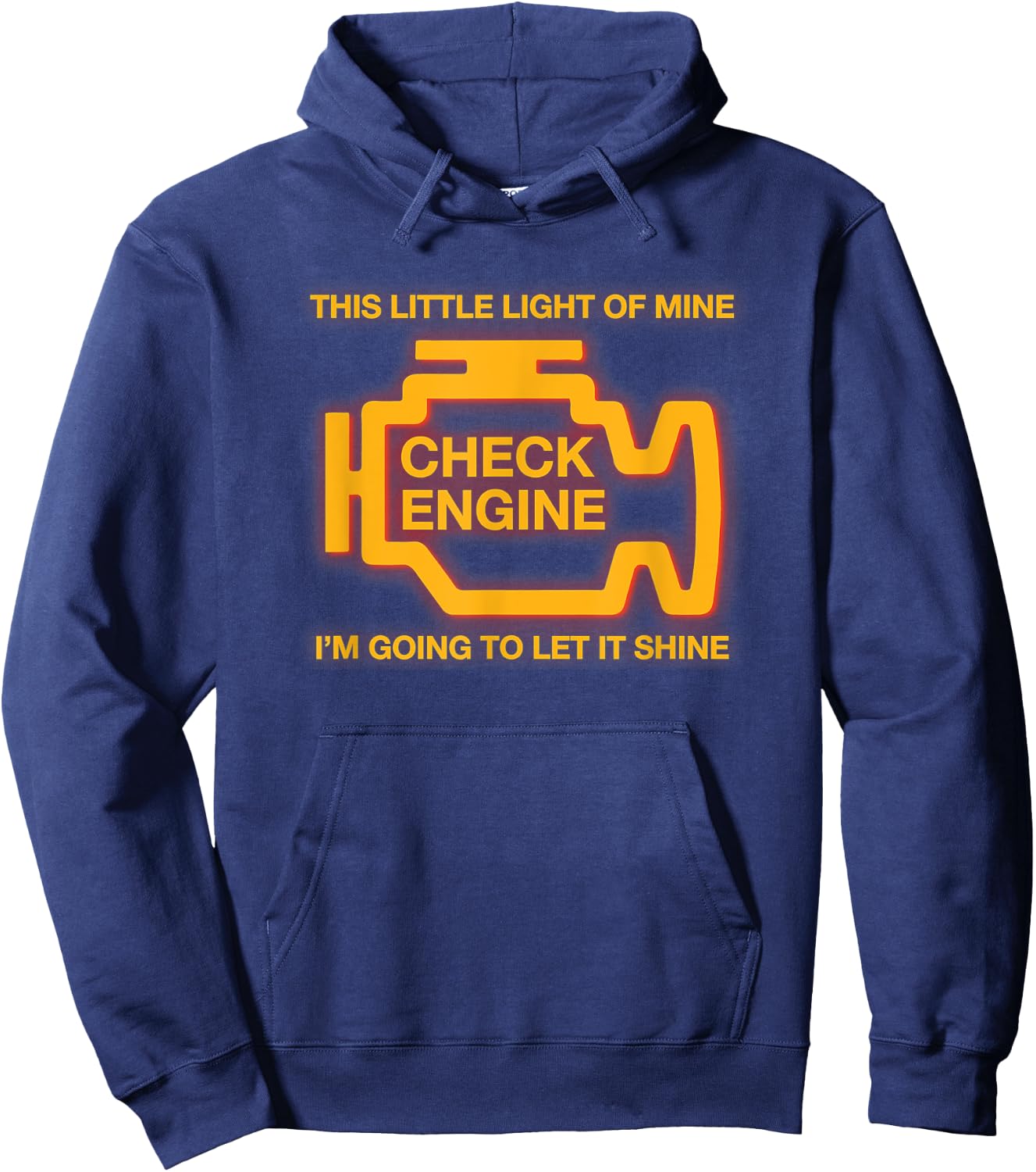 This Little Light Of Mine Check Engine Light Hoodie - Hoodie | Navy