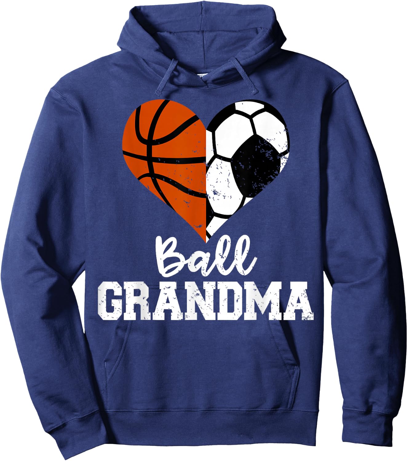 Ball Grandma Funny Soccer Basketball Grandma Hoodie - Hoodie | Navy
