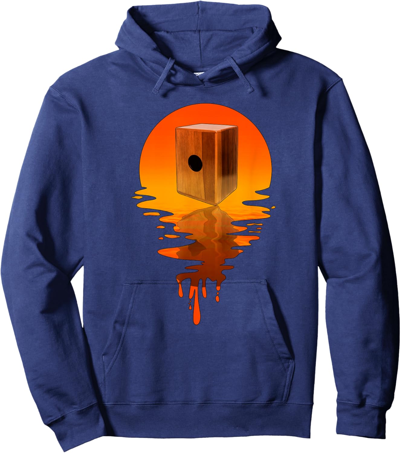 Vintage Retro Style Peruvian Cajon Hoodie - Hoodie | Navy