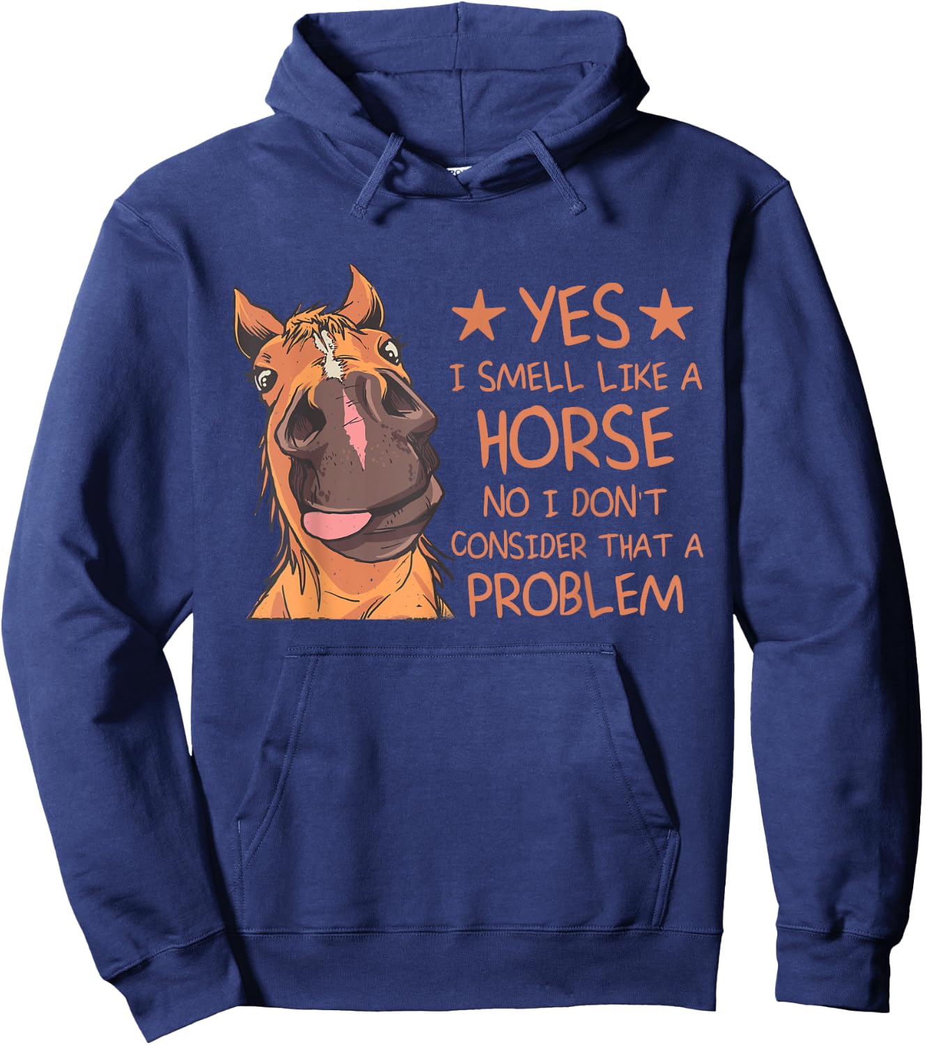 Funny Smell Like A Horse English Riding Dressage Horse Girl Hoodie - Hoodie | Navy