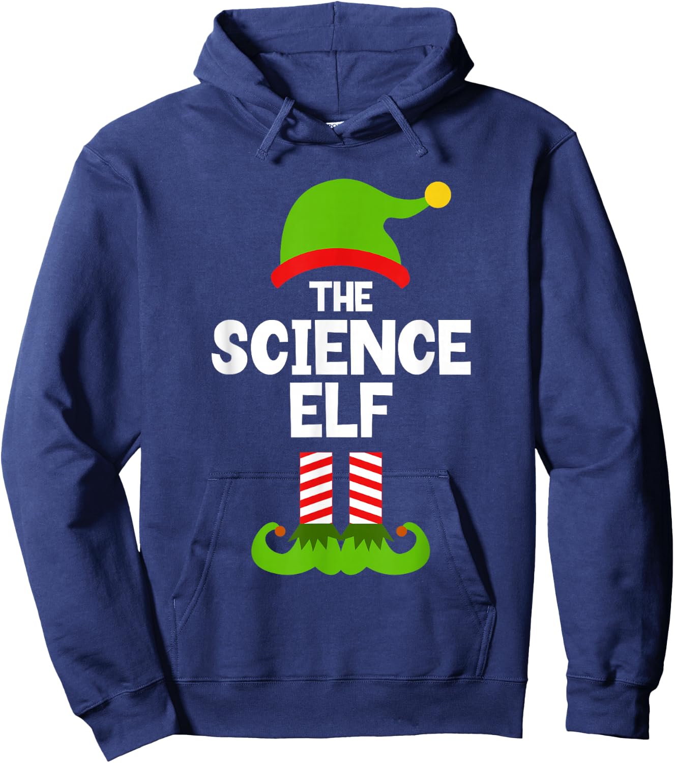 Funny The Science Elf Christmas Family Teacher Scientist Hoodie - Hoodie | Navy