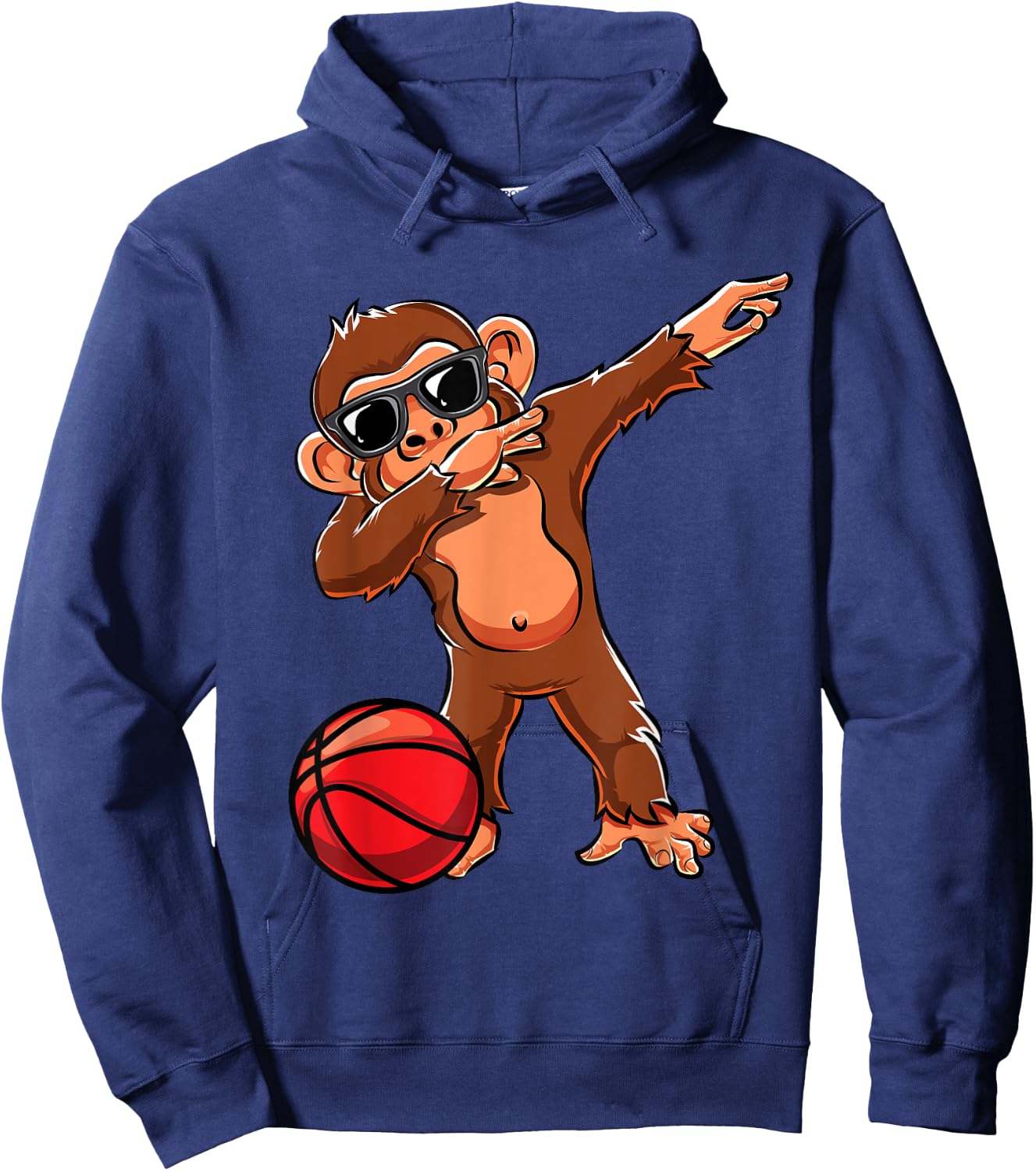 Cute Dabbing Monkey Lovers Dab Basketball Girls Boys Gifts Hoodie - Hoodie | Navy