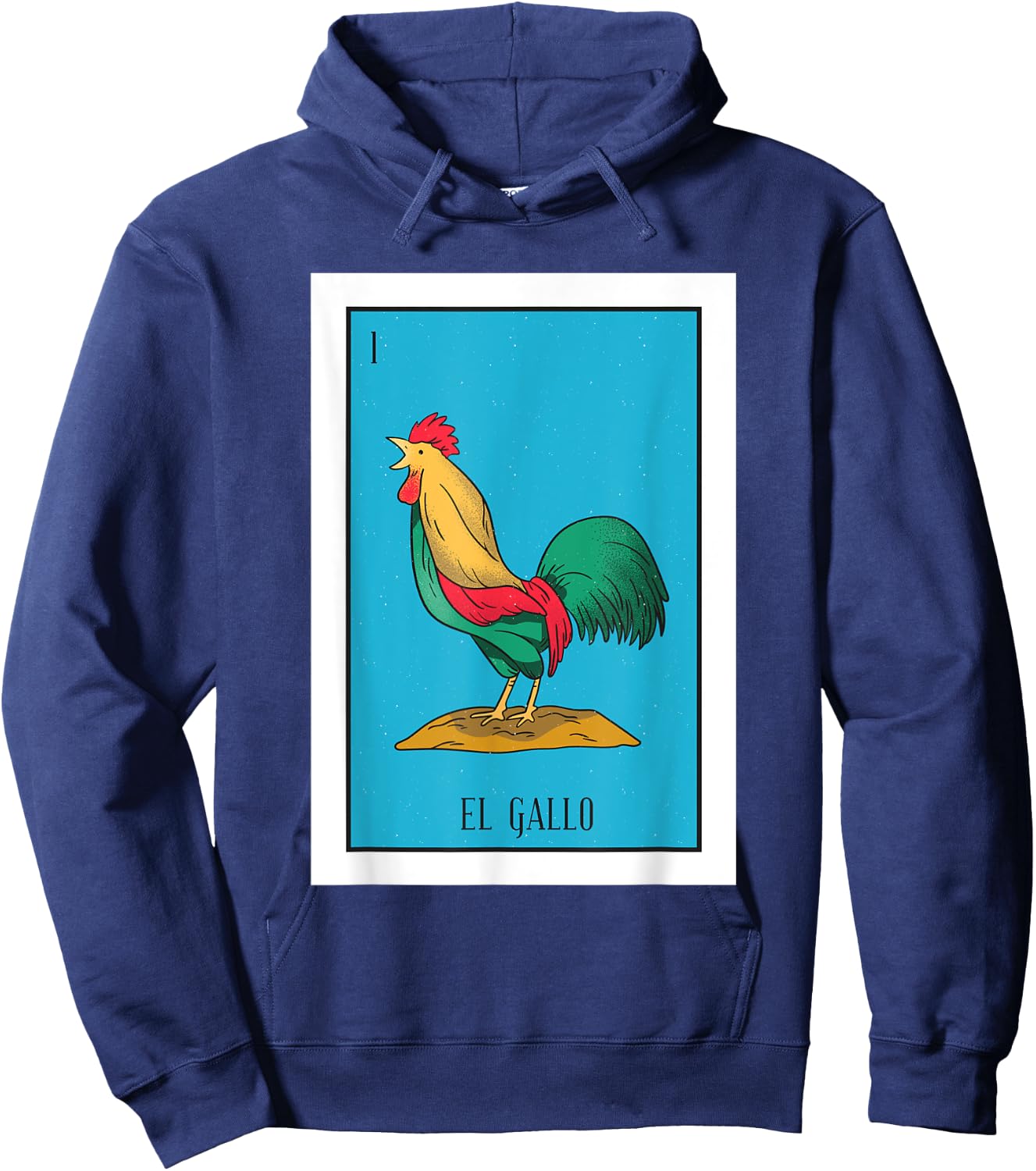 El Pollo Lottery Gift The Chicken Mexican Card Lottery Hoodie - Hoodie | Navy