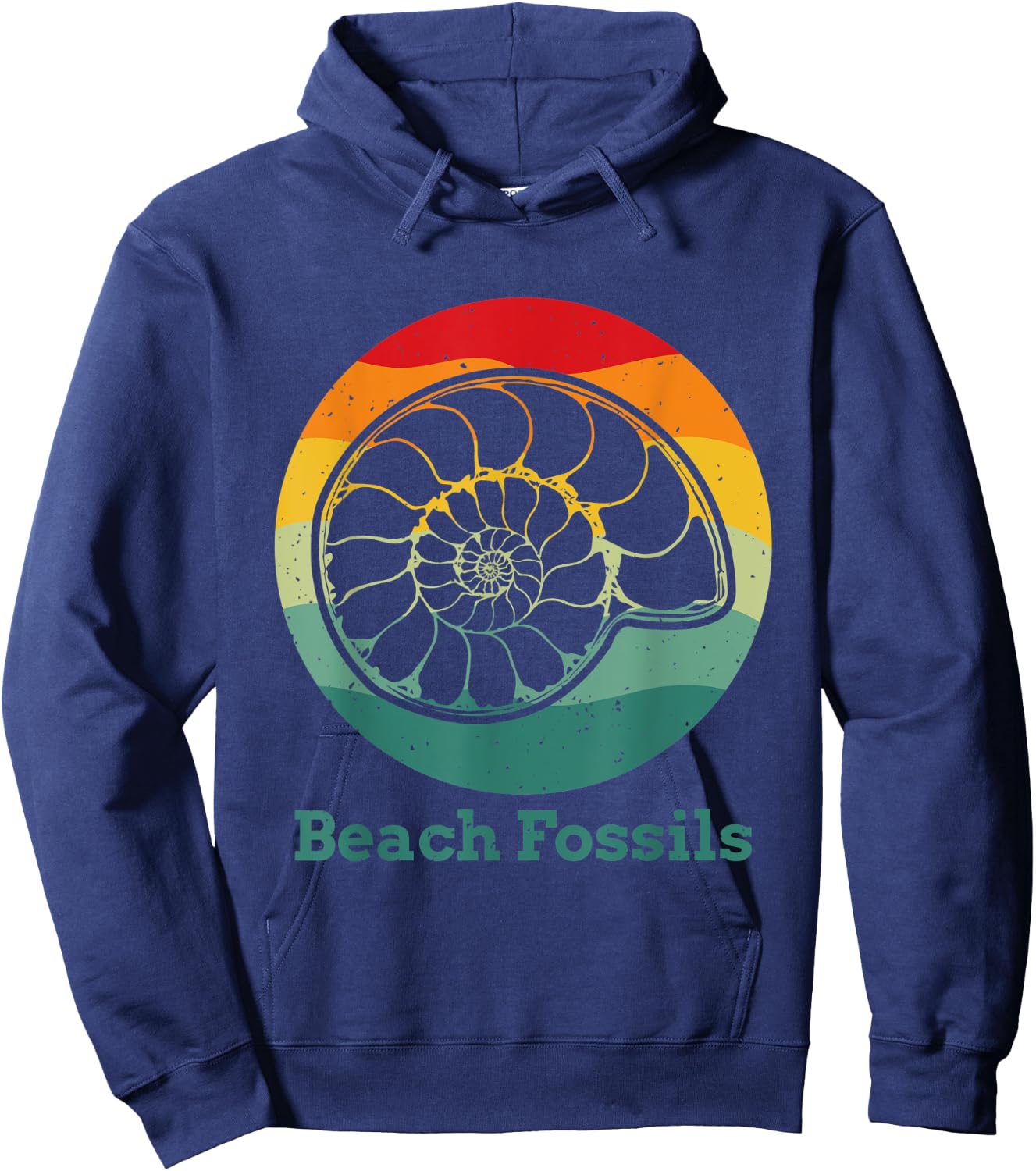 Beach Fossils Retro Shell Fossil Hoodie - Hoodie | Navy