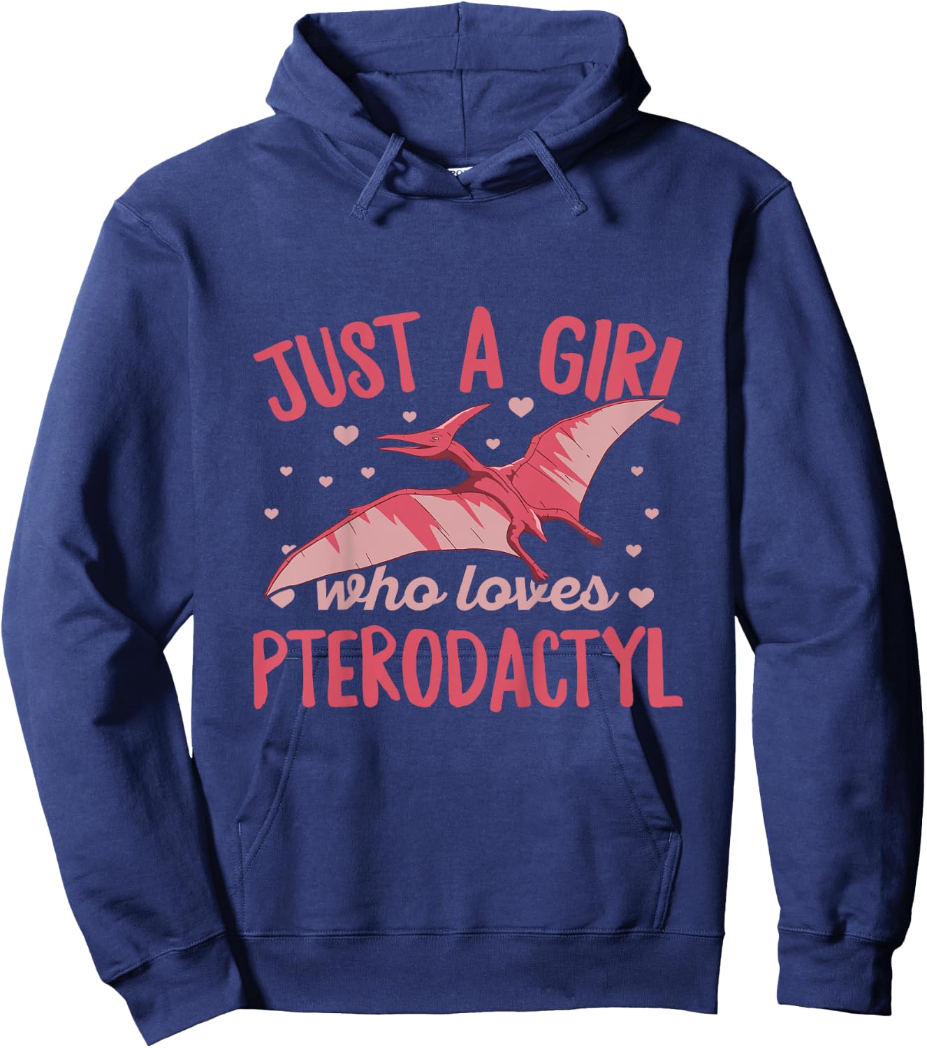 Bird Dinosaur Pterodactyl Design for a Pterodactyl Girl Hoodie - Hoodie | Navy