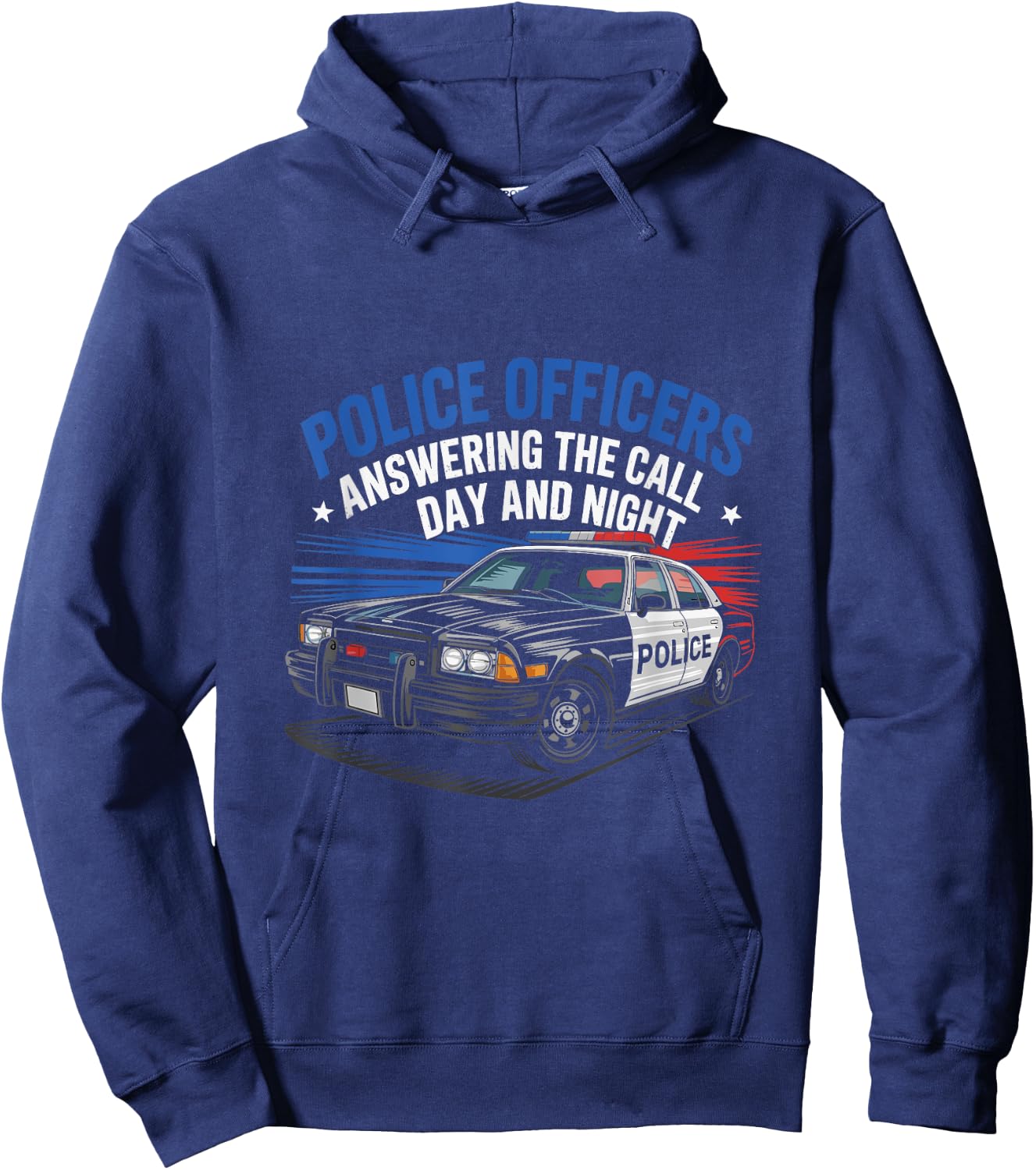 Police Officers Answering The Call Day And Night Cop Police Hoodie - Hoodie | Navy