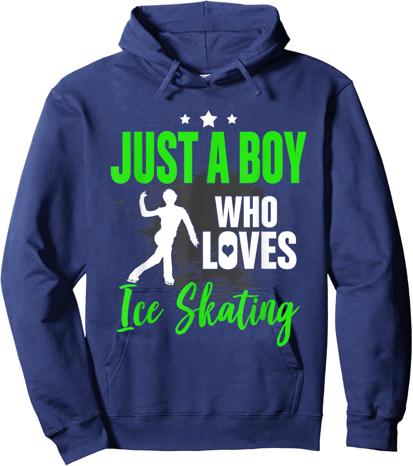 Funny Ice Skating Lover Graphic Men and Boy Figure Skater Hoodie - Hoodie | Navy