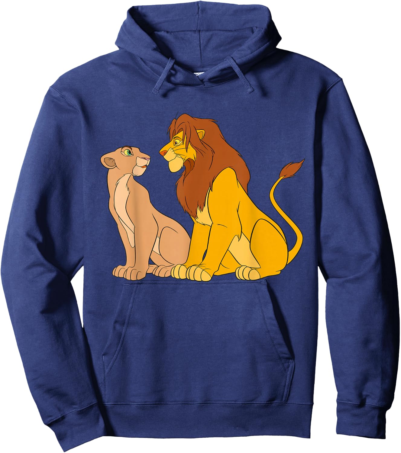 Disney The Lion King Adult Simba and Nala Together Hoodie - Hoodie | Navy