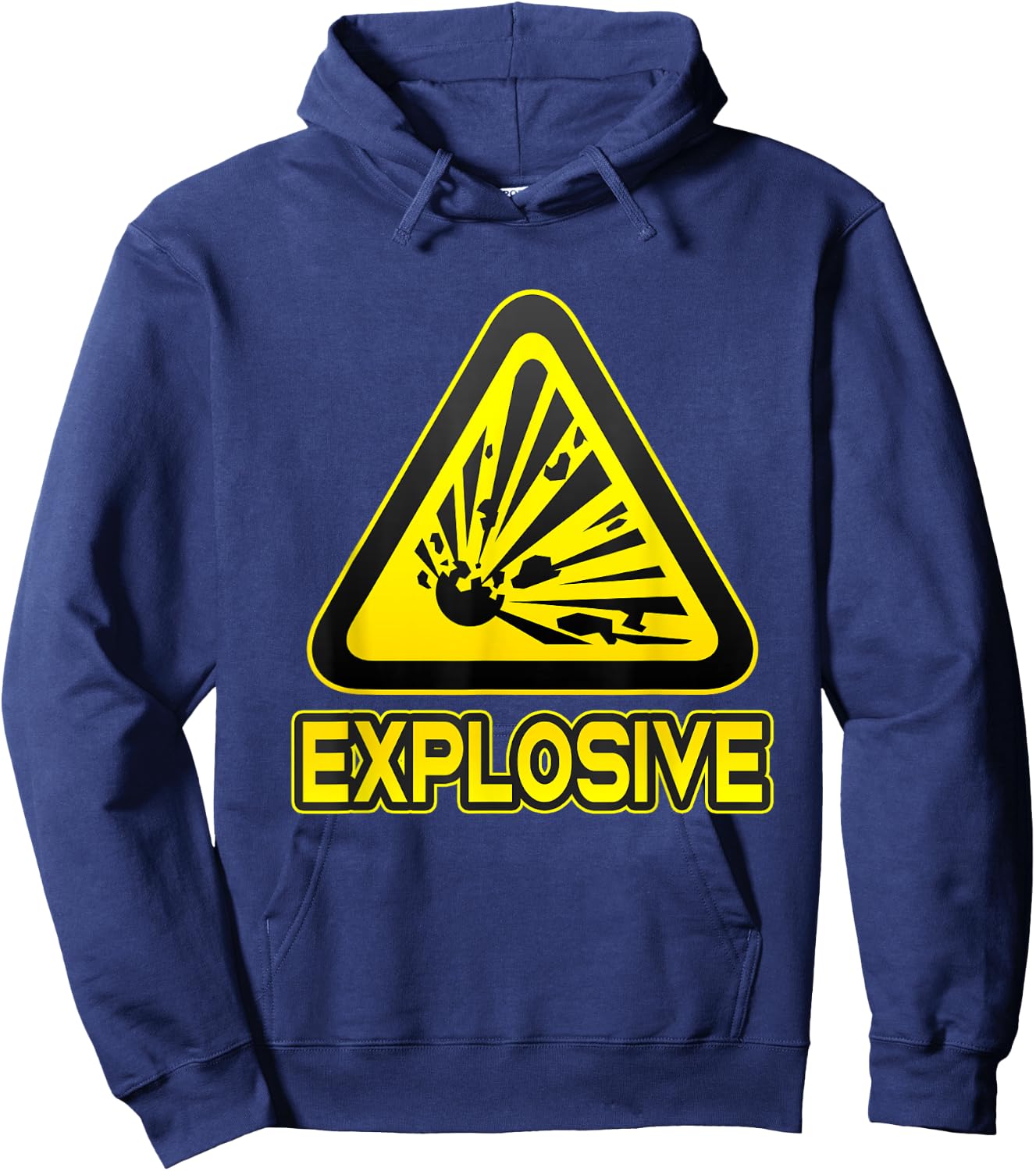 Explosive Funny Hazard Symbol Explosion Whim Fun Hoodie - Hoodie | Navy