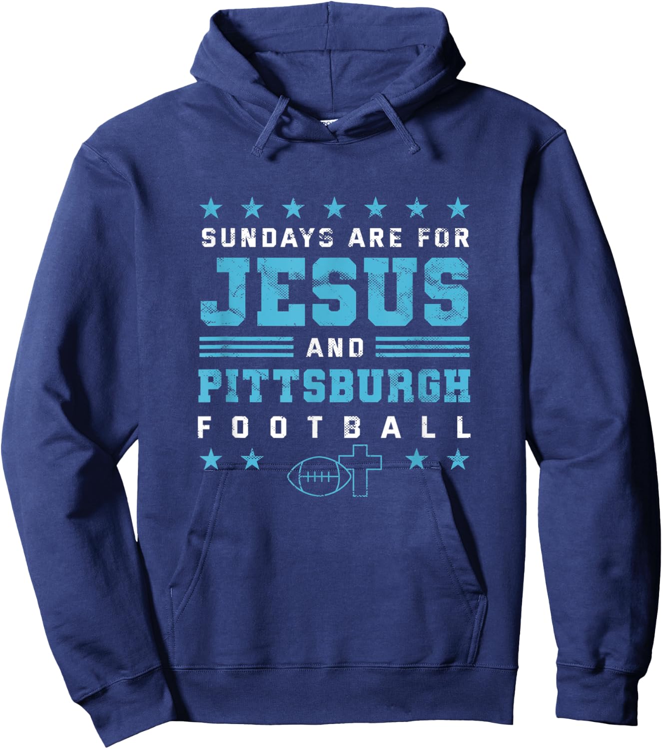 Sundays are for Jesus and Pittsburgh Football Hoodie - Hoodie | Navy