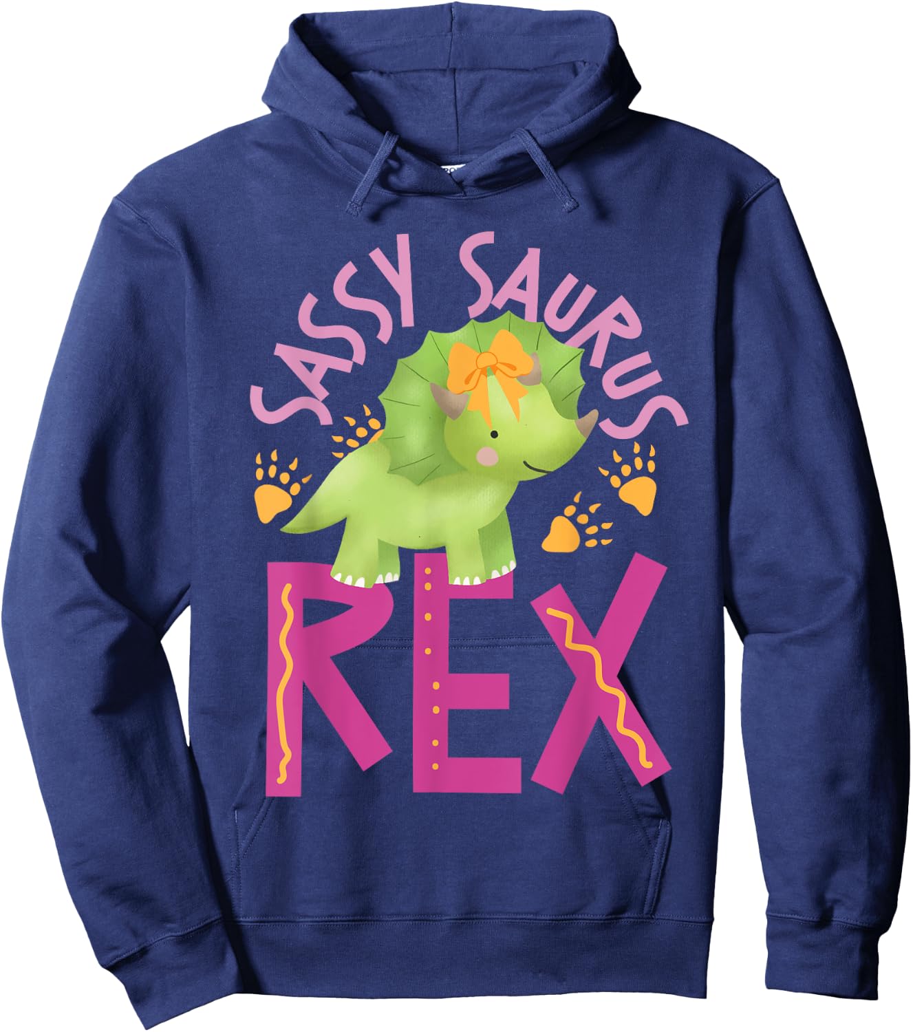 Sassy Saurus Cute Dinosaurs Design For Girls Hoodie - Hoodie | Navy