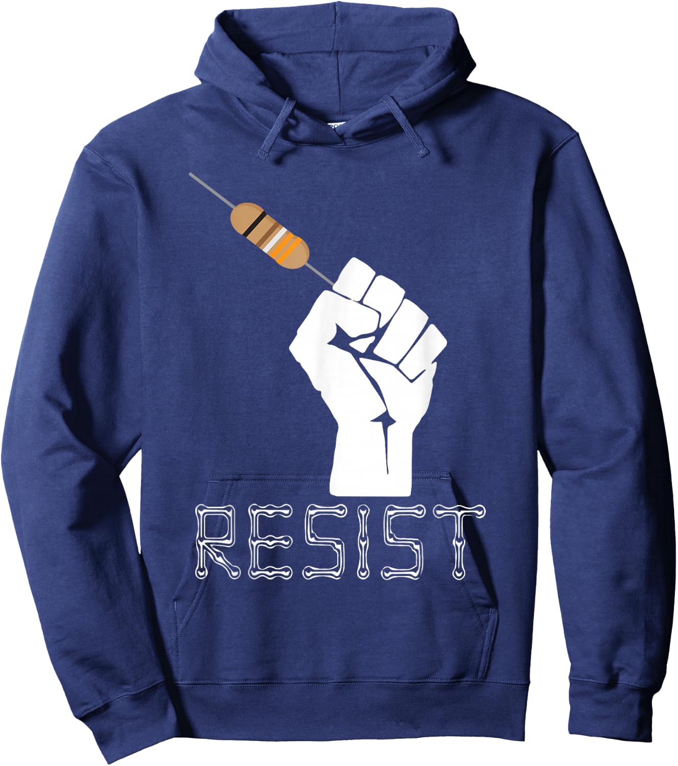 Resist Funny Gift Electrical Engineers Electrician T Shirt Hoodie - Hoodie | Navy