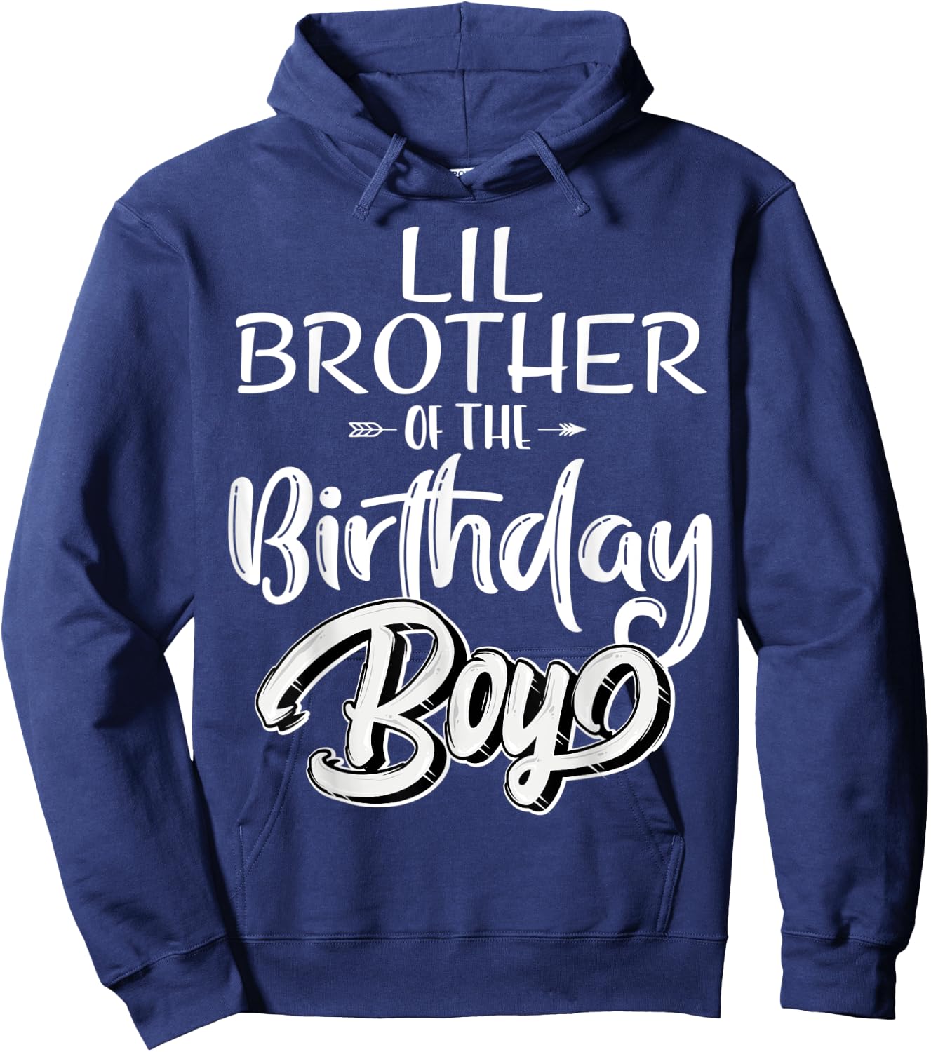 Lil Brother of The Birthday Boy Family Matching Party Men Hoodie - Hoodie | Navy